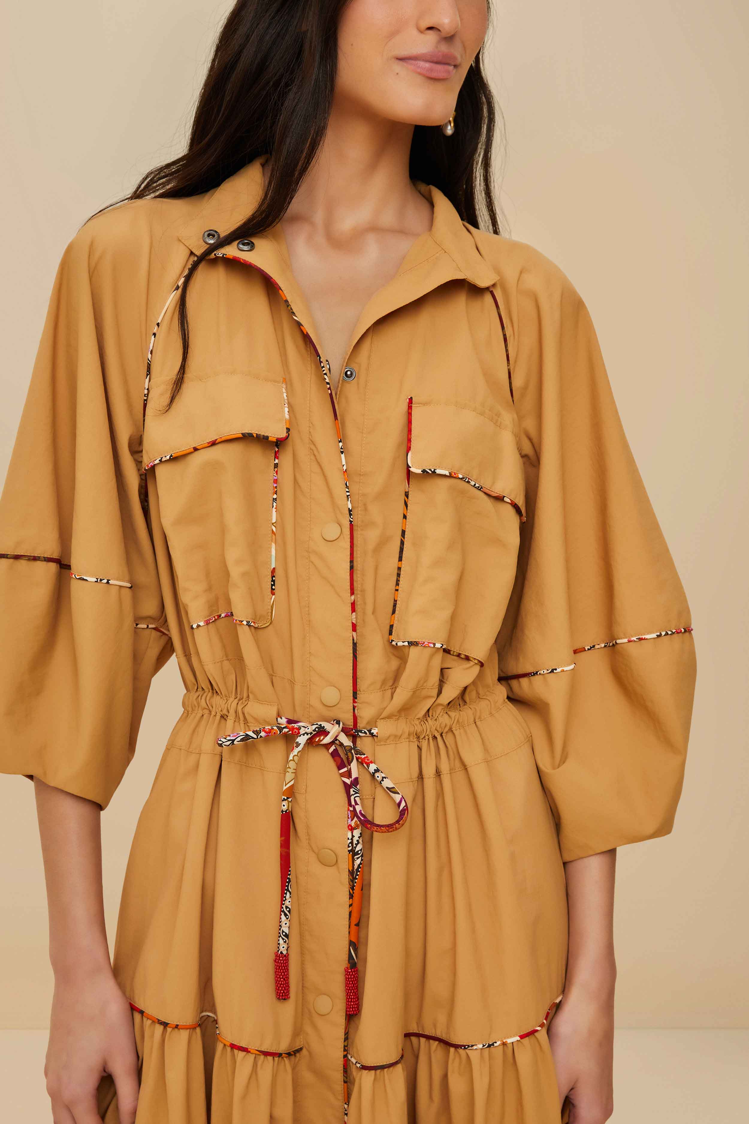 Caramel Chemise Midi Dress - Image 3
