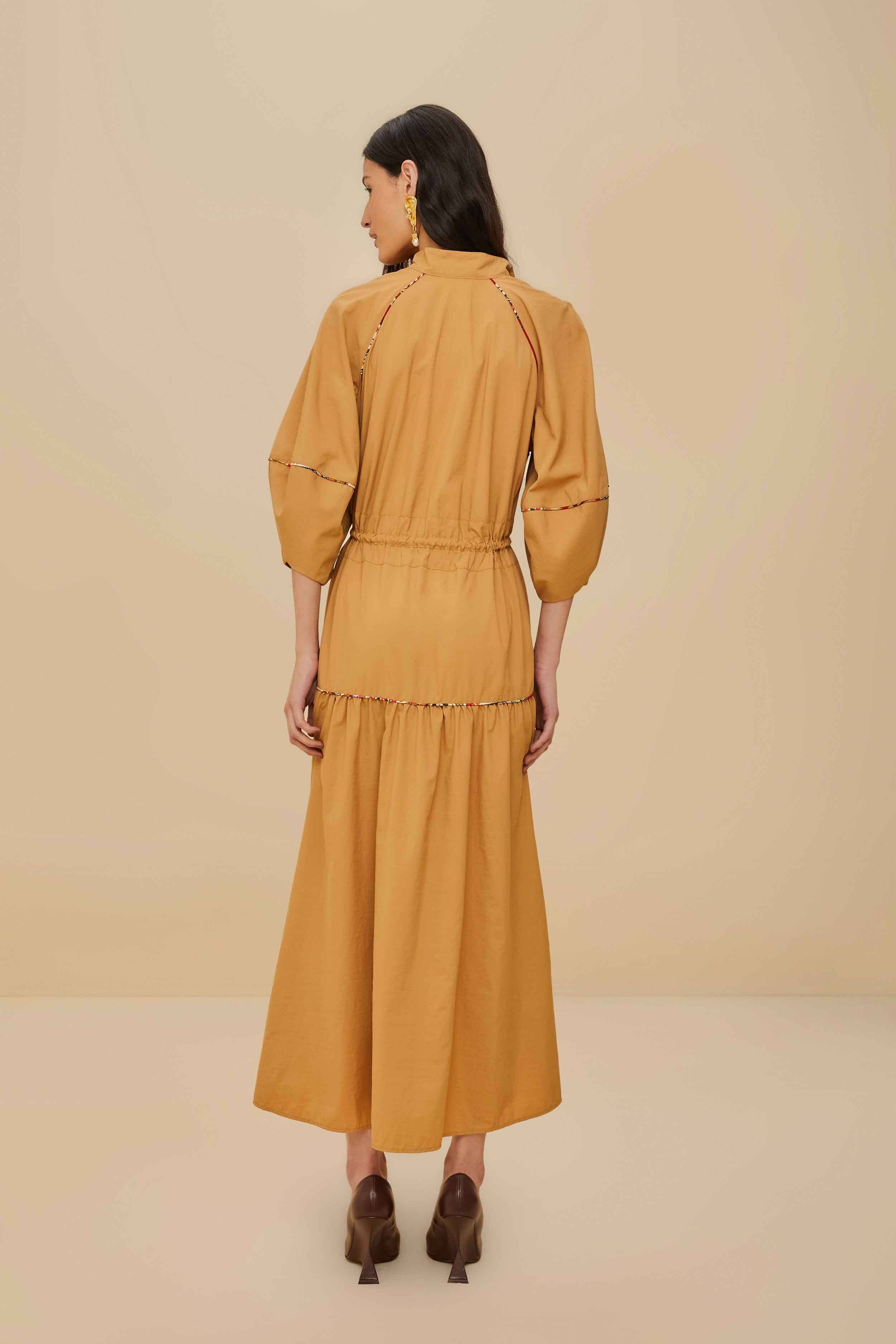 Caramel Chemise Midi Dress - Image 4