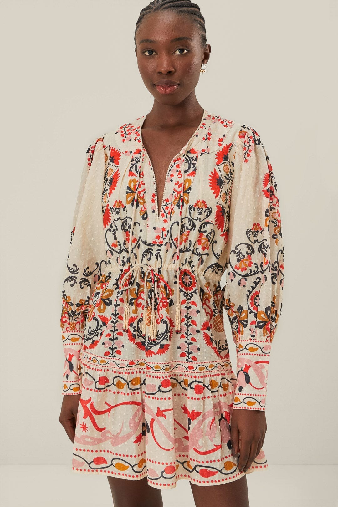 Cream Cashew Mandala Mini Dress - Image 2