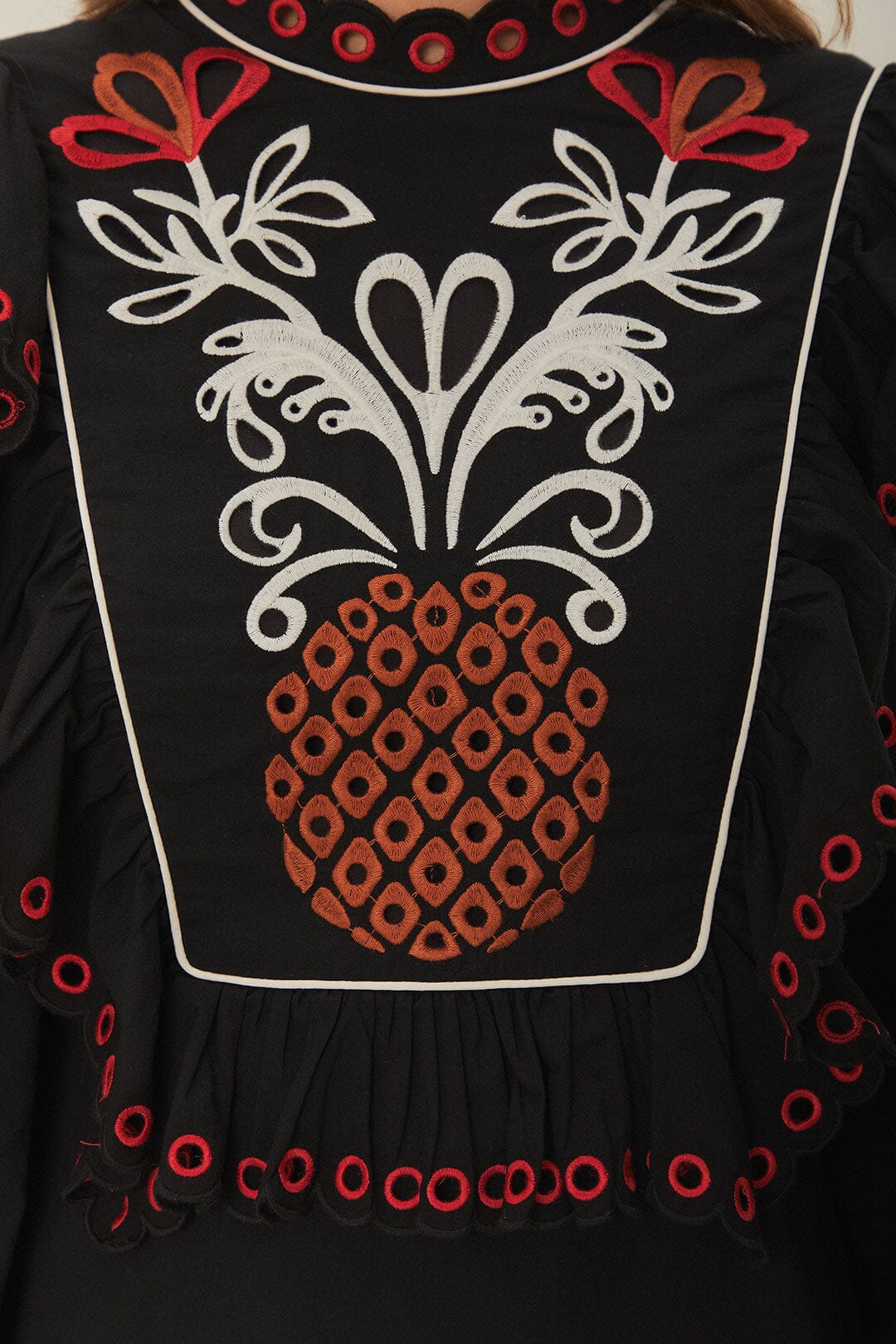 CASHEW MANDALA RICHILIEU LONG SLEEVE MAXI DRESS - Image 7