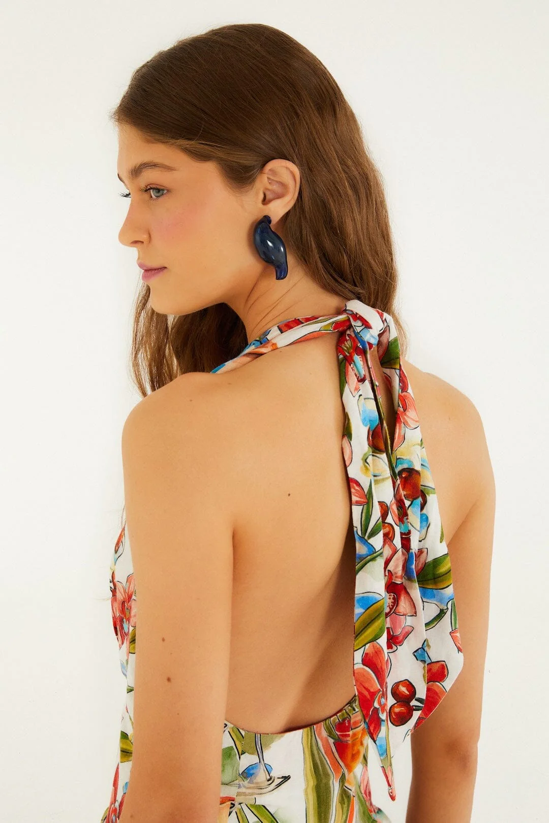 Off-White Cocktail Lenzing Ecovero Euroflax Maxi Dress - Image 4