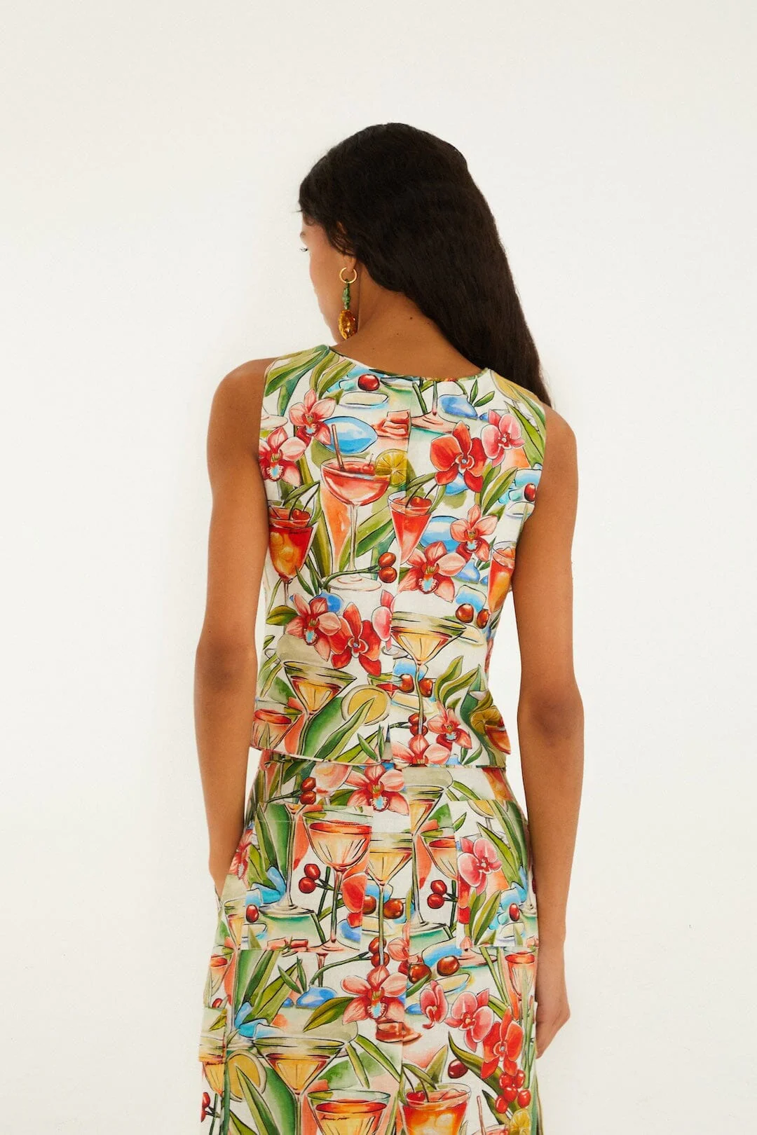 Off-White Sand Cocktail Sleeveless Euroflax Premium Linen Vest - Image 3