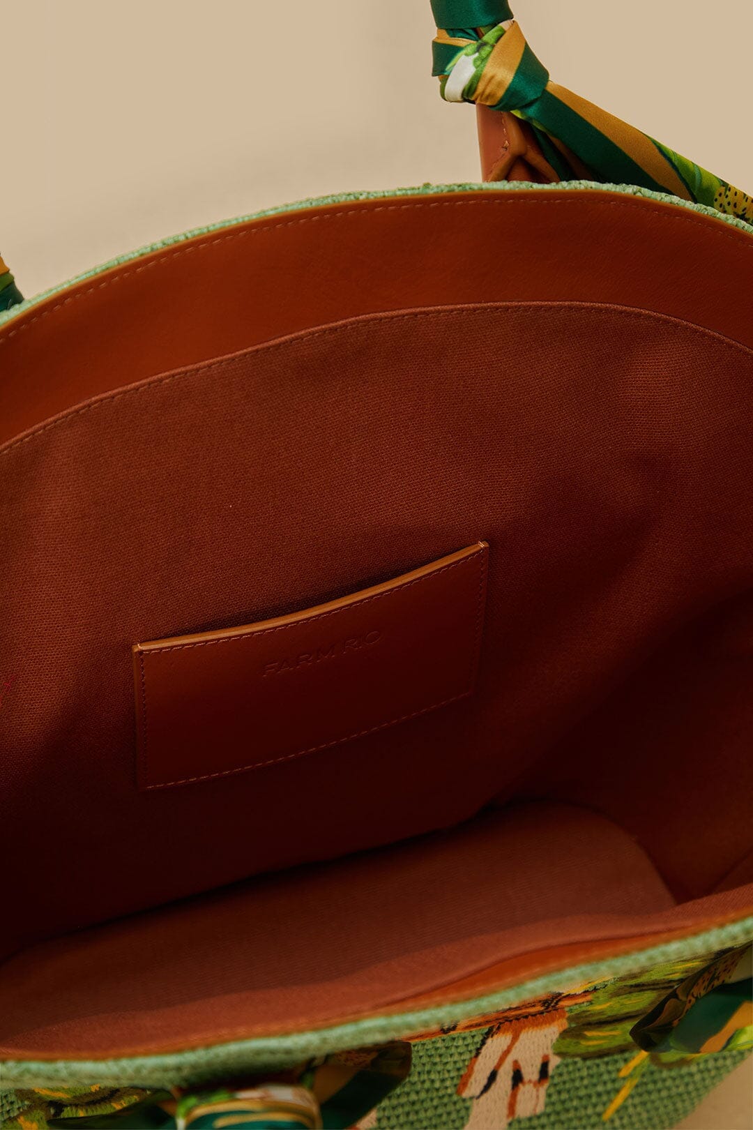 Green Coconut Toucan Raffia Shell Tote - Image 5
