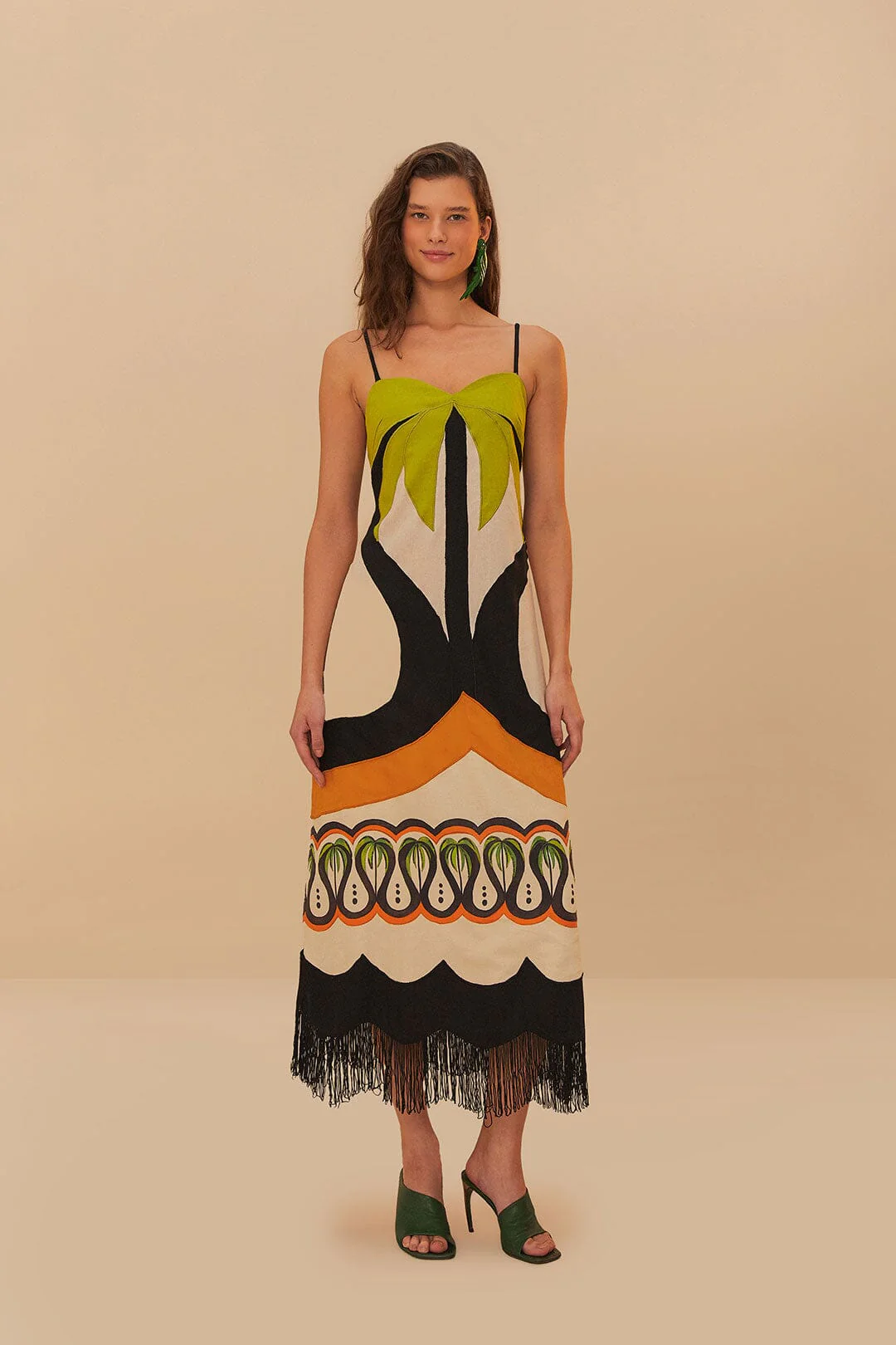 COCONUT TREE FLOW CUTWORK DRESS