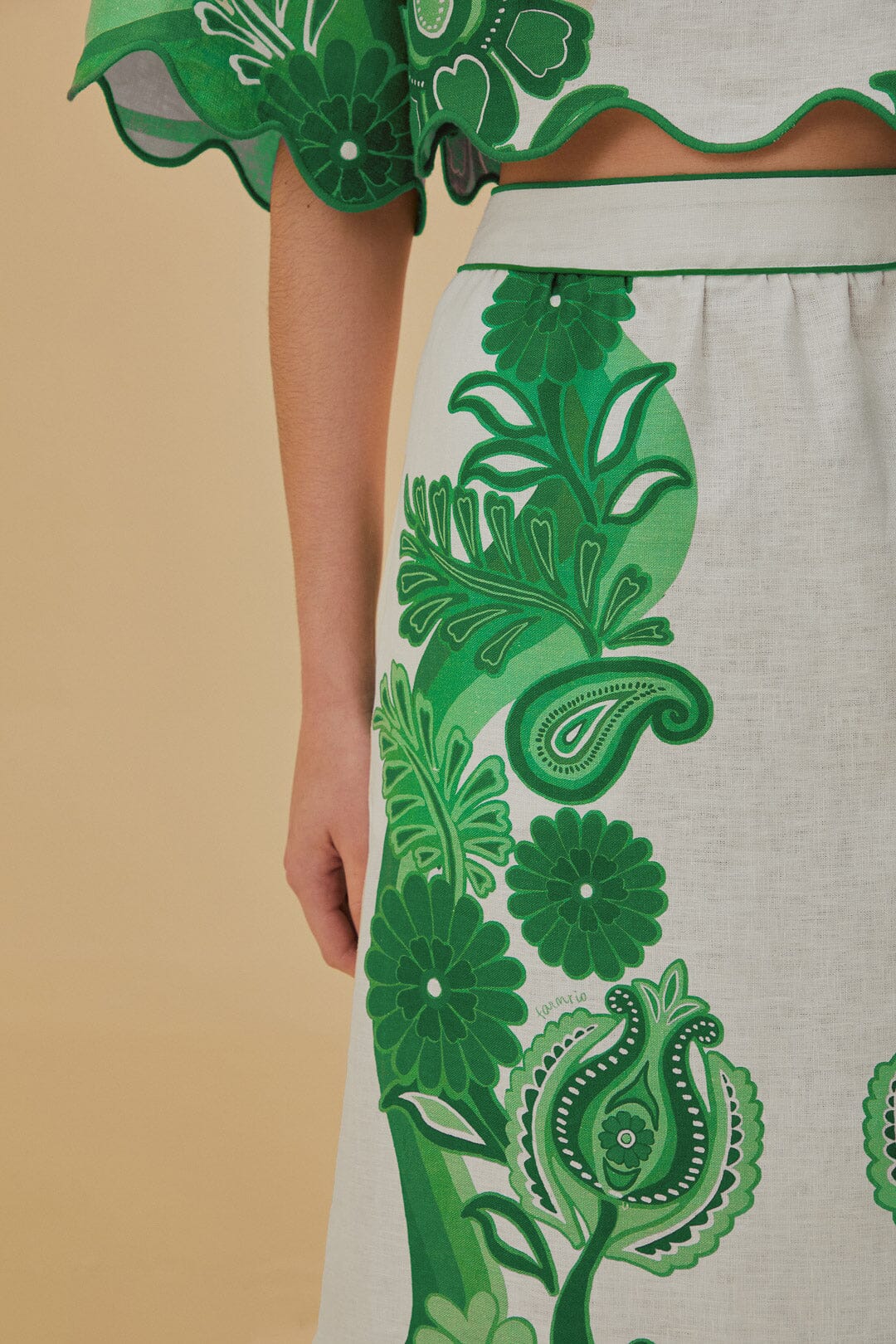 Green Color Festival Euroflax™ Midi Skirt - Image 5