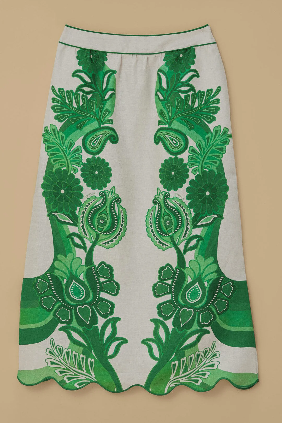 Green Color Festival Euroflax™ Midi Skirt - Image 7