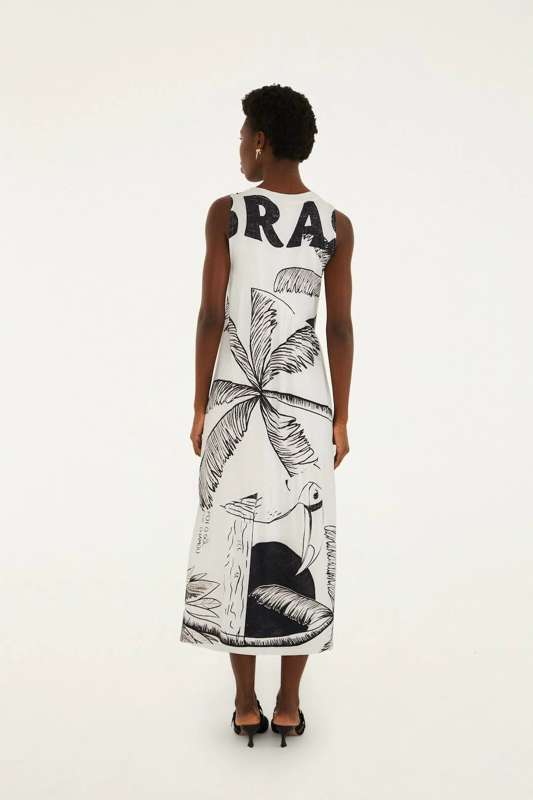 Come To Brasil Organic Cotton Patch Midi Dress - Image 3