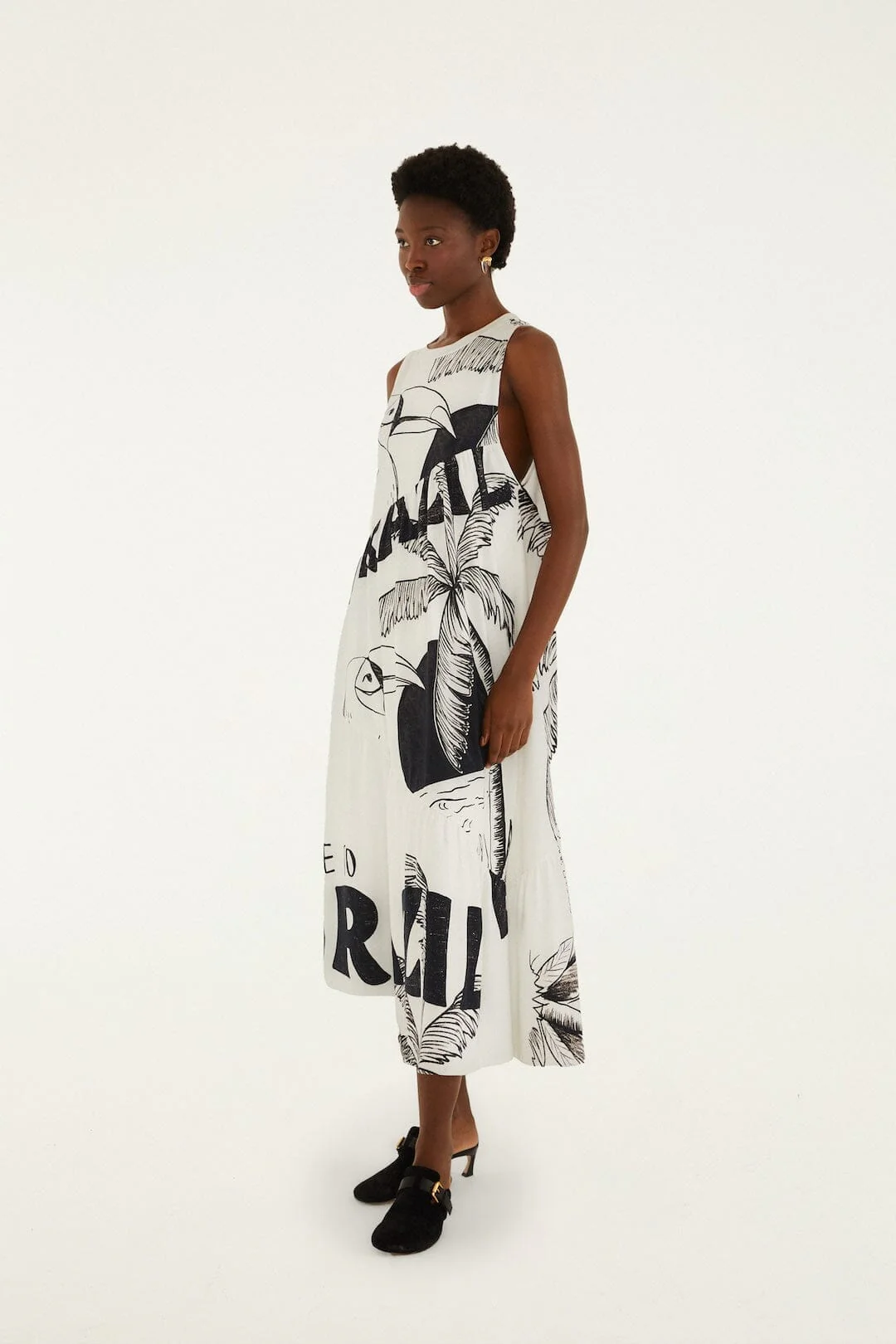 Come To Brasil Organic Cotton Patch Midi Dress - Image 4