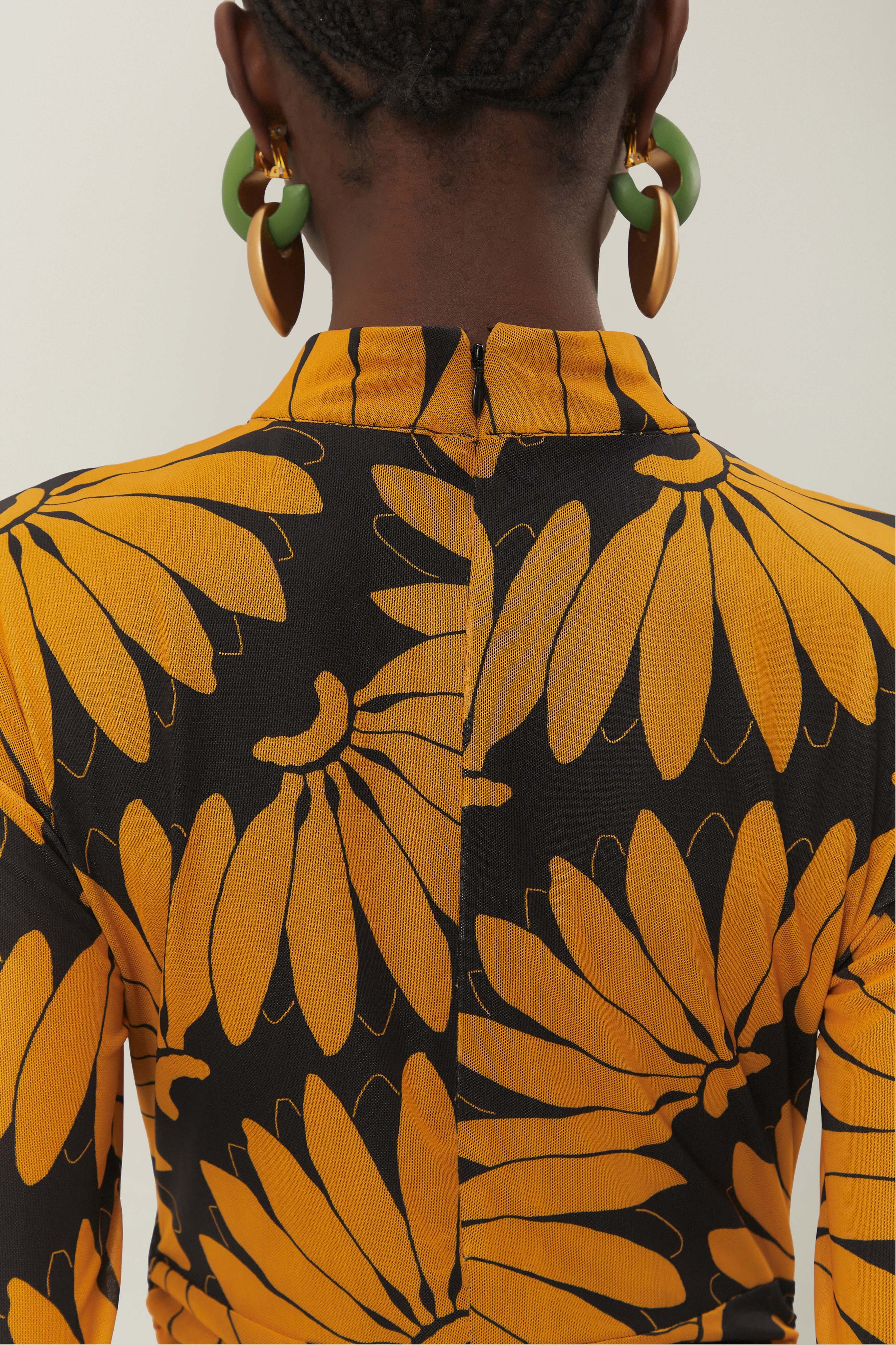 COPABANANA YELLOW TULLE MIDI DRESS - Image 3