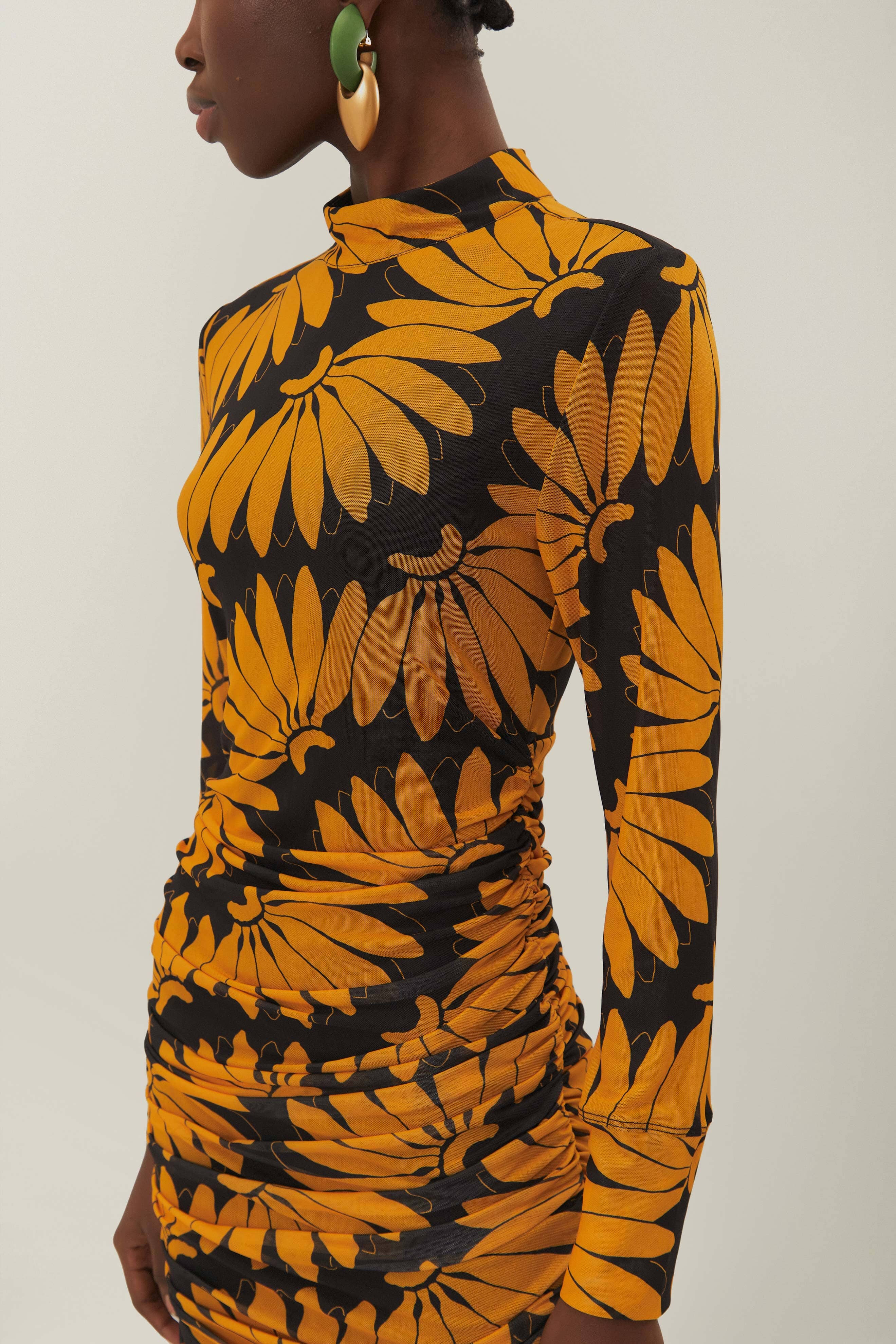 COPABANANA YELLOW TULLE MIDI DRESS - Image 5