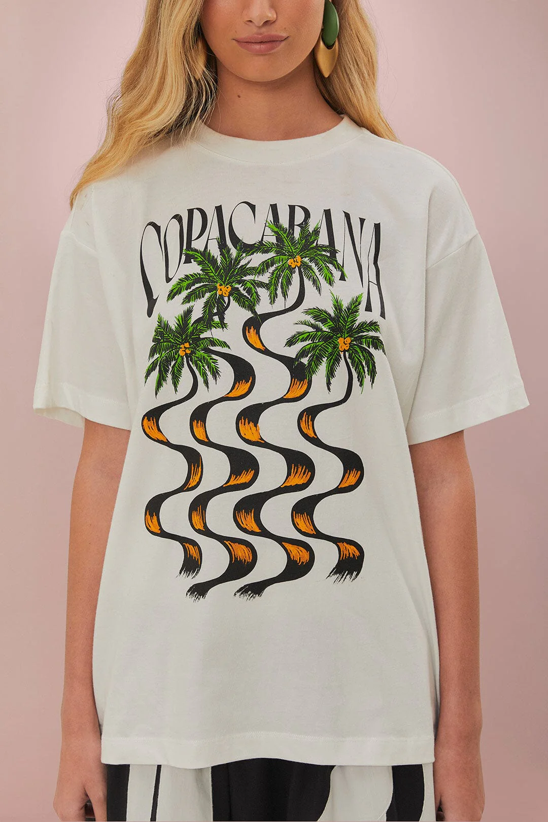 COPACABANA OFF-WHITE RELAXED T-SHIRT - Image 3