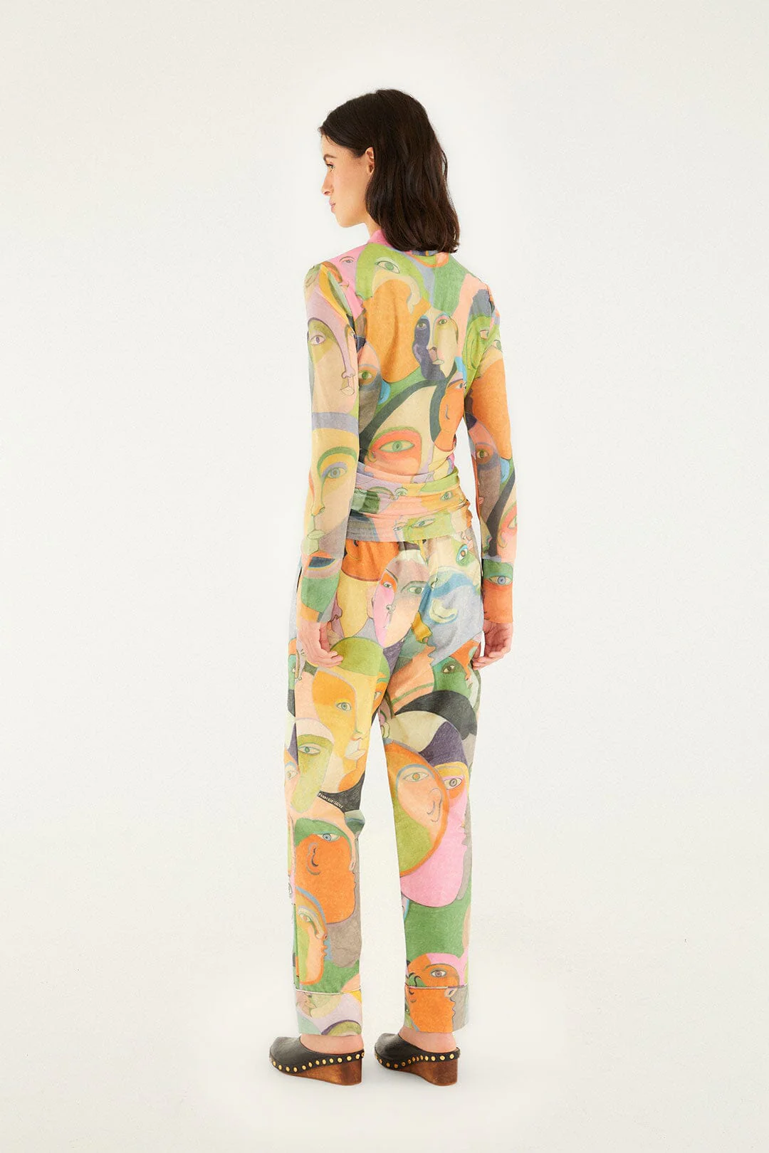 Crowded Series Drawing Organic Cotton Pants - Image 4