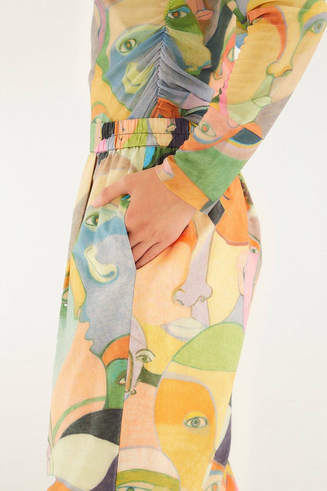 Crowded Series Drawing Organic Cotton Pants - Image 5