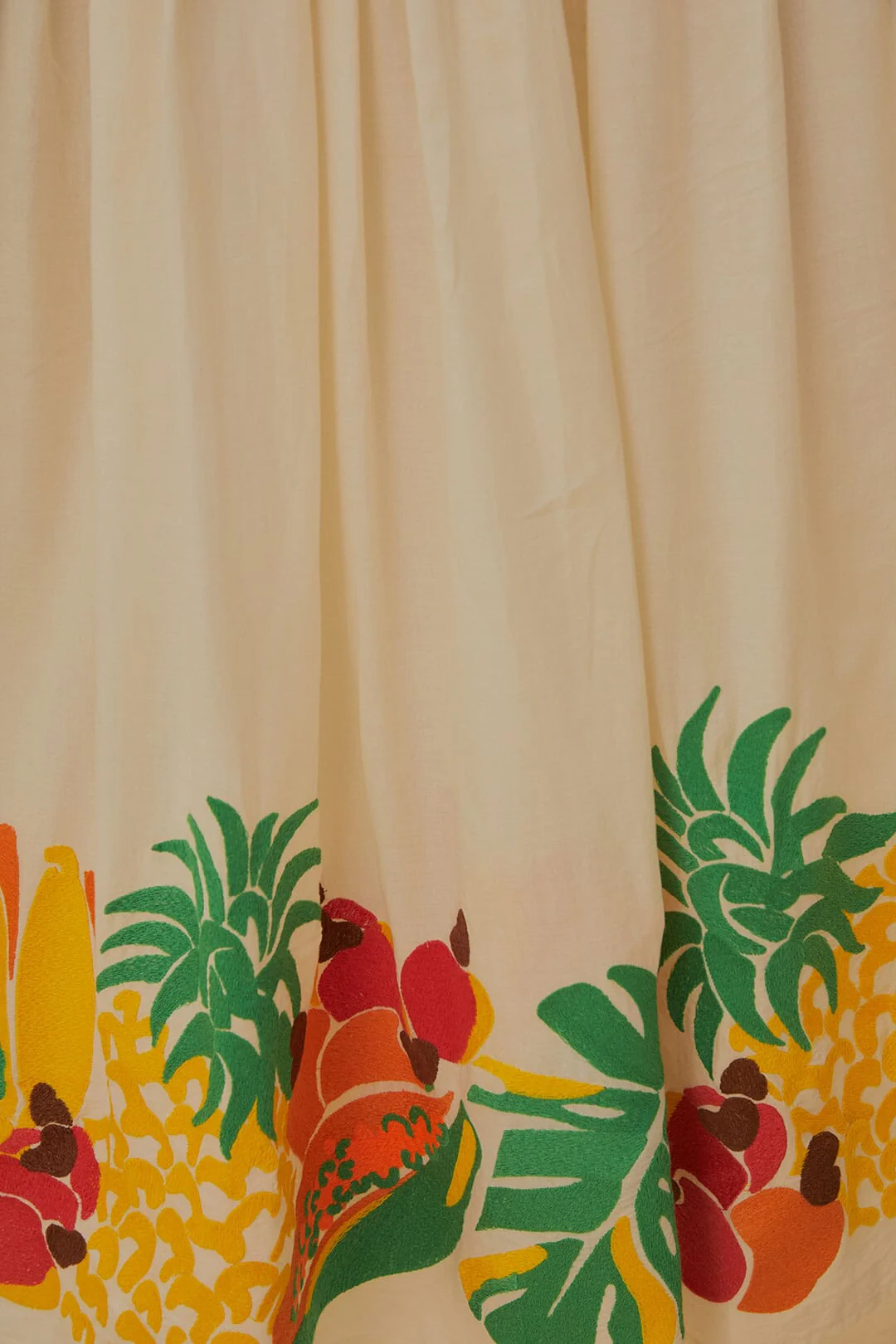 Embroidered Fruits Side Bow Midi Skirt - Image 5