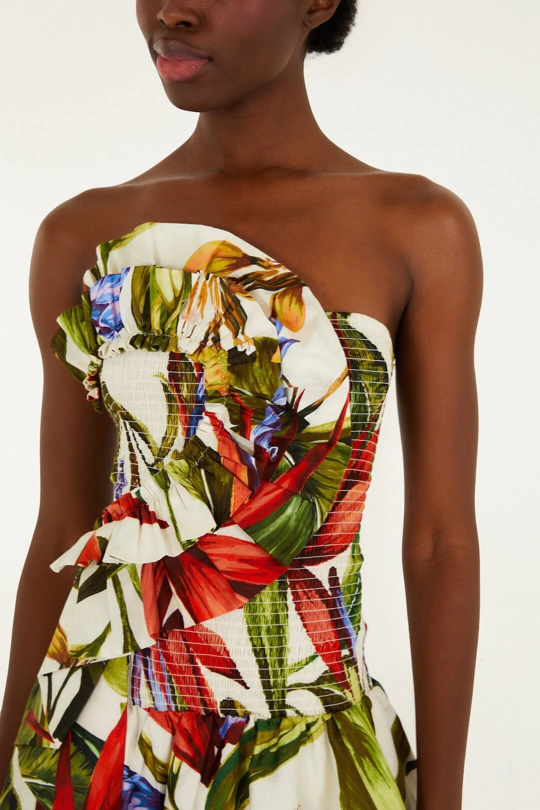 Sand Florart Strapless Maxi Dress - Image 2