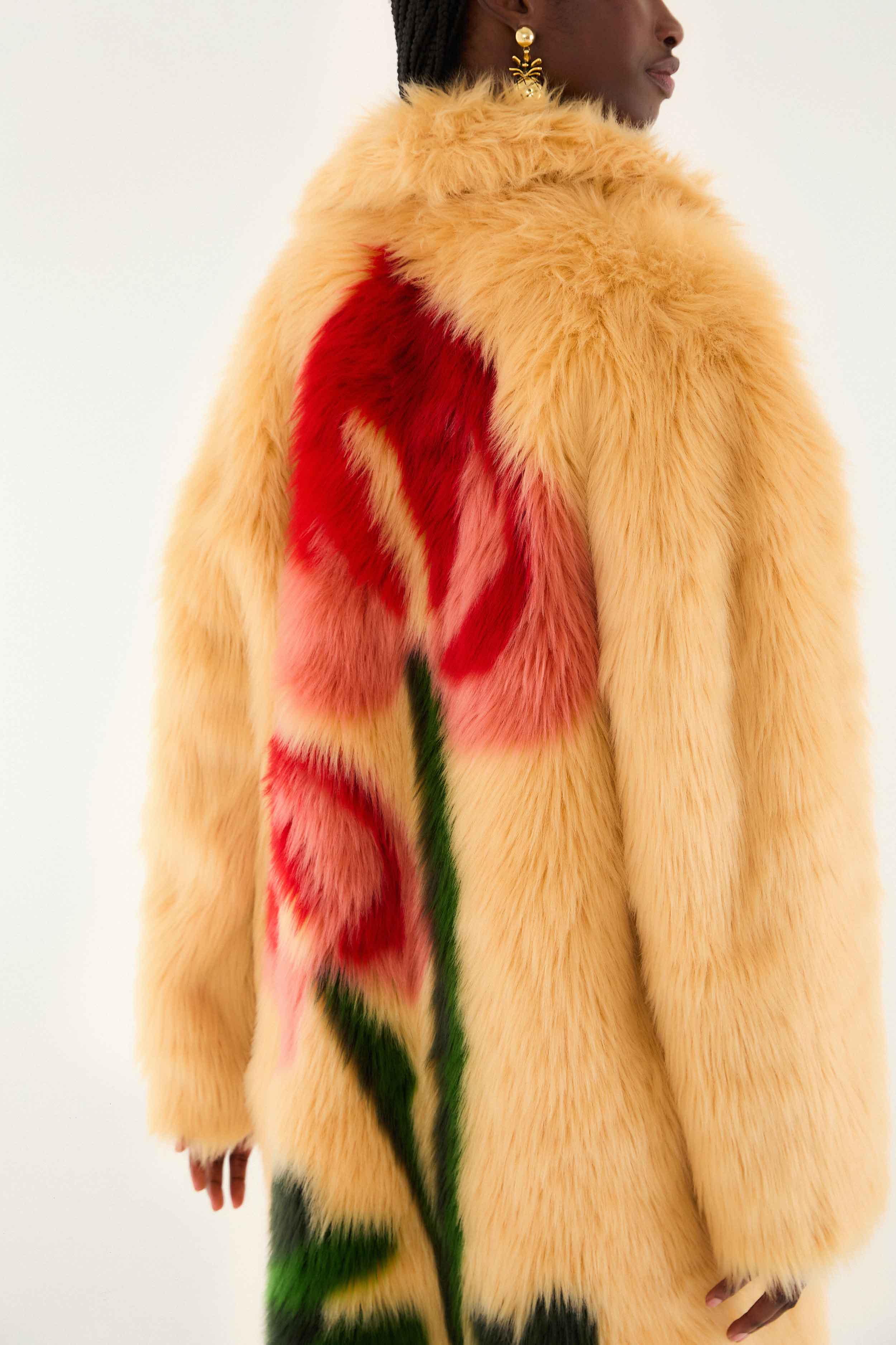FLOWERS FUR CREAM COAT - Image 5