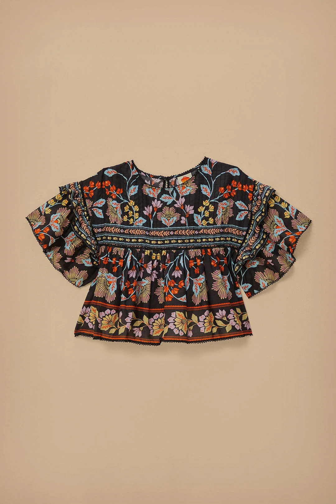 Flowery Black Blouse - Image 7