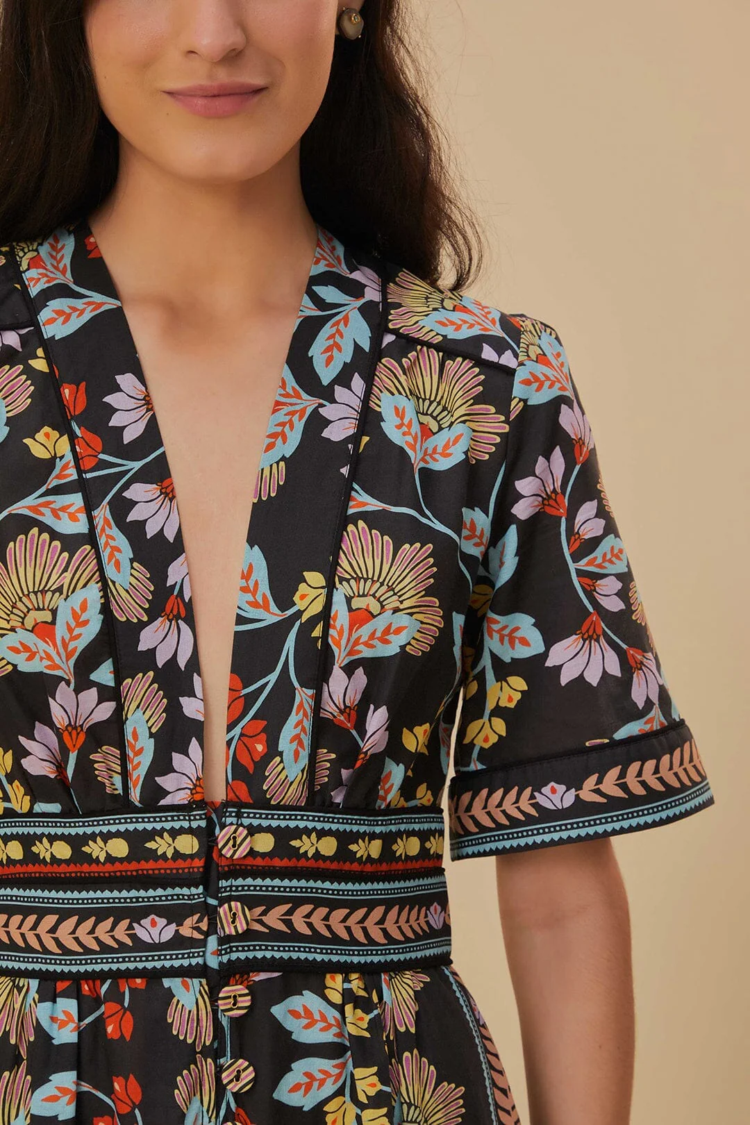 Flowery Black Jumpsuit - Image 5