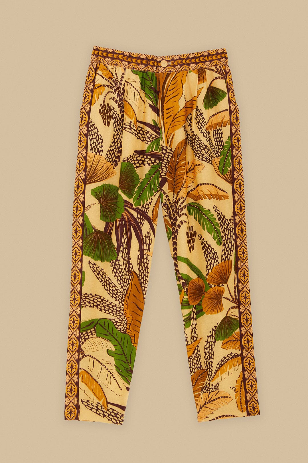 Sand Foliage Sketch LENZING™ ECOVERO™ Euroflax™ Pants - Image 6