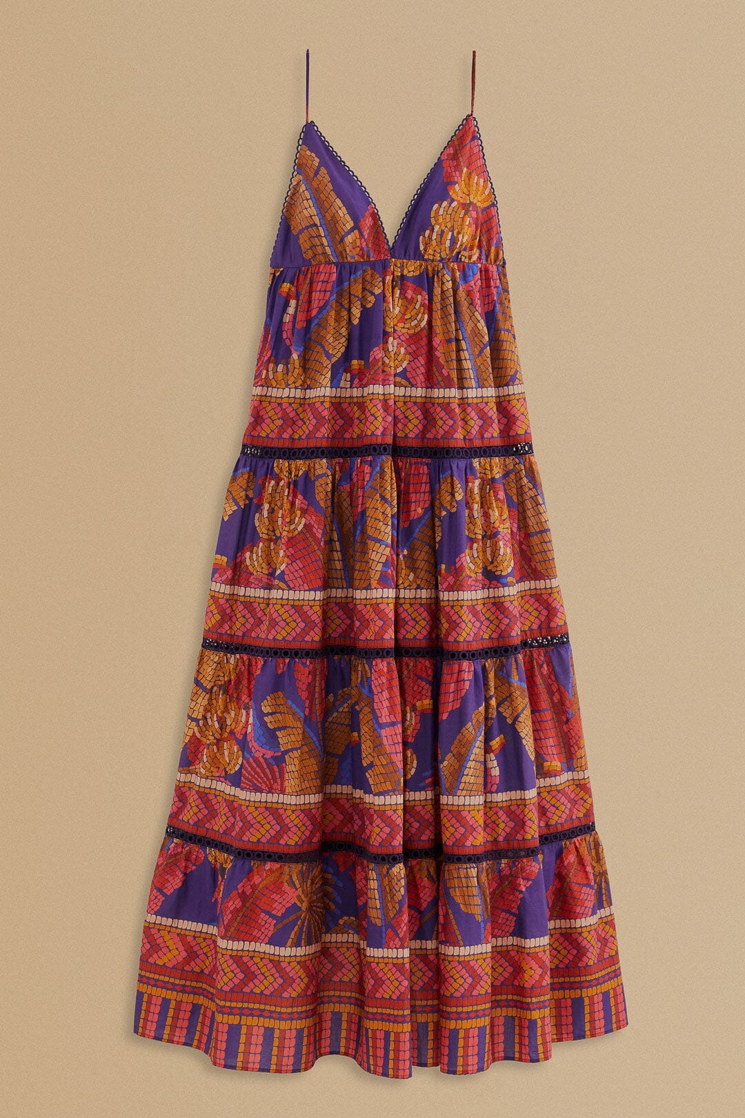 Blue Forest Mosaic Sleeveless Maxi Dress - Image 6