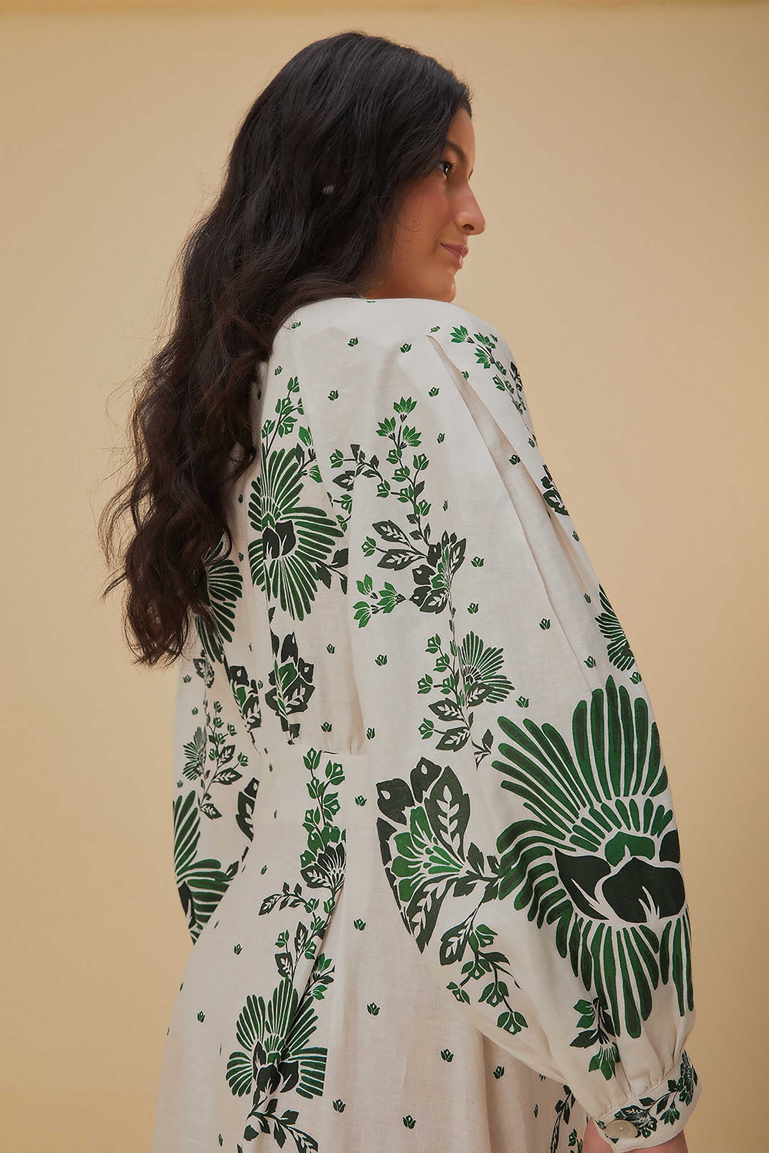 Forest Soul Off-White Maxi Dress - Image 3