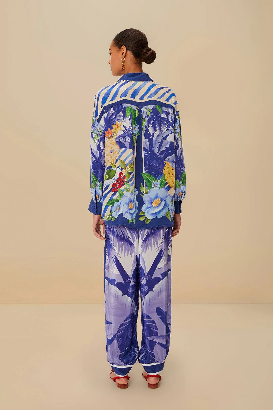 Blue Fresh Table Scarf Pajama Pants - Image 4