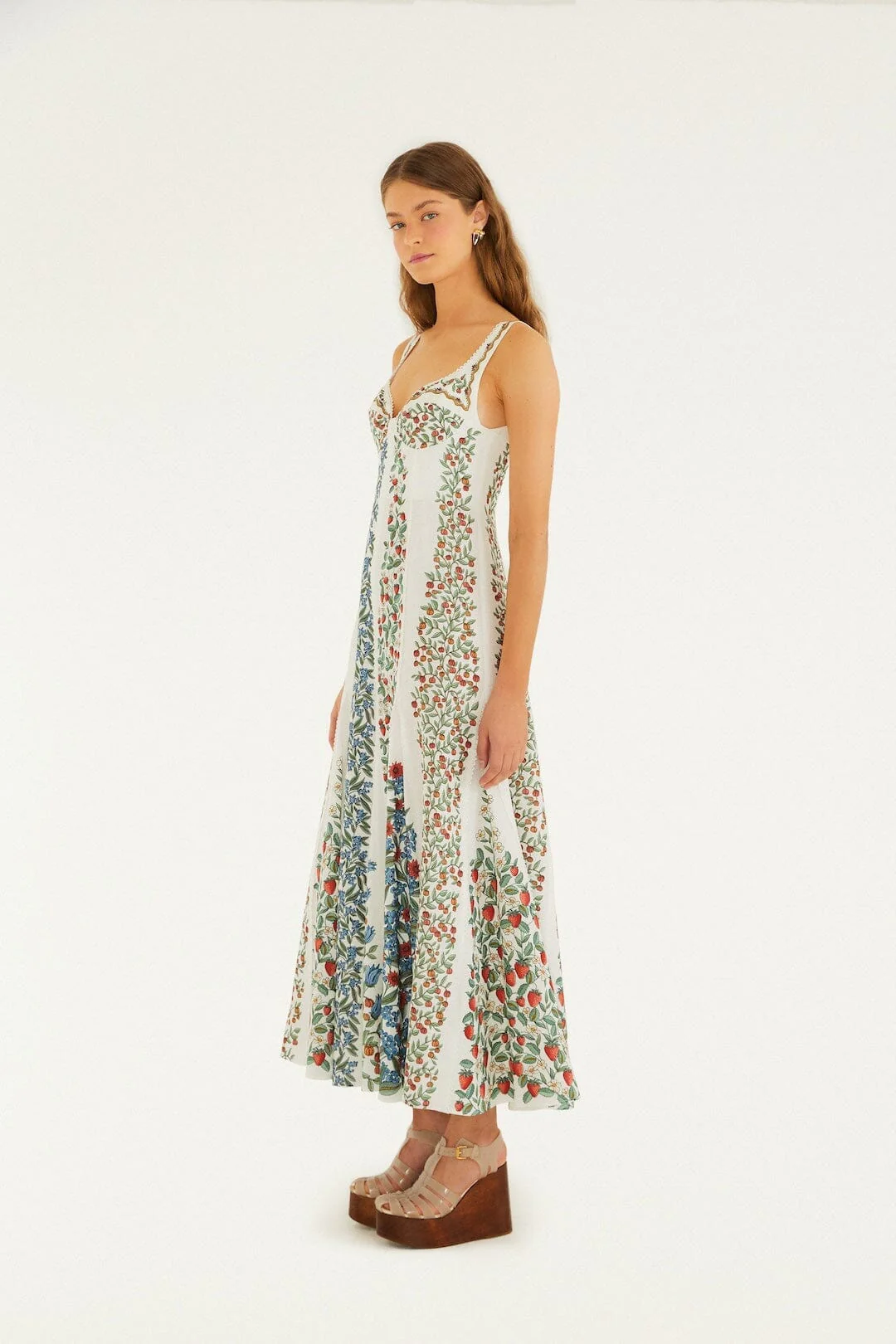 Off-White Fruit Beauty Lenzing Ecovero Euroflax Maxi Dress - Image 5