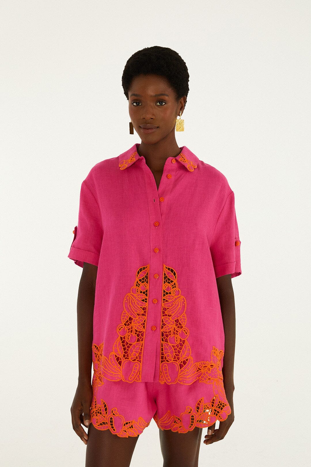 Pink Fruit Richelieu Artisanal Euroflax Premium Linen Shirt