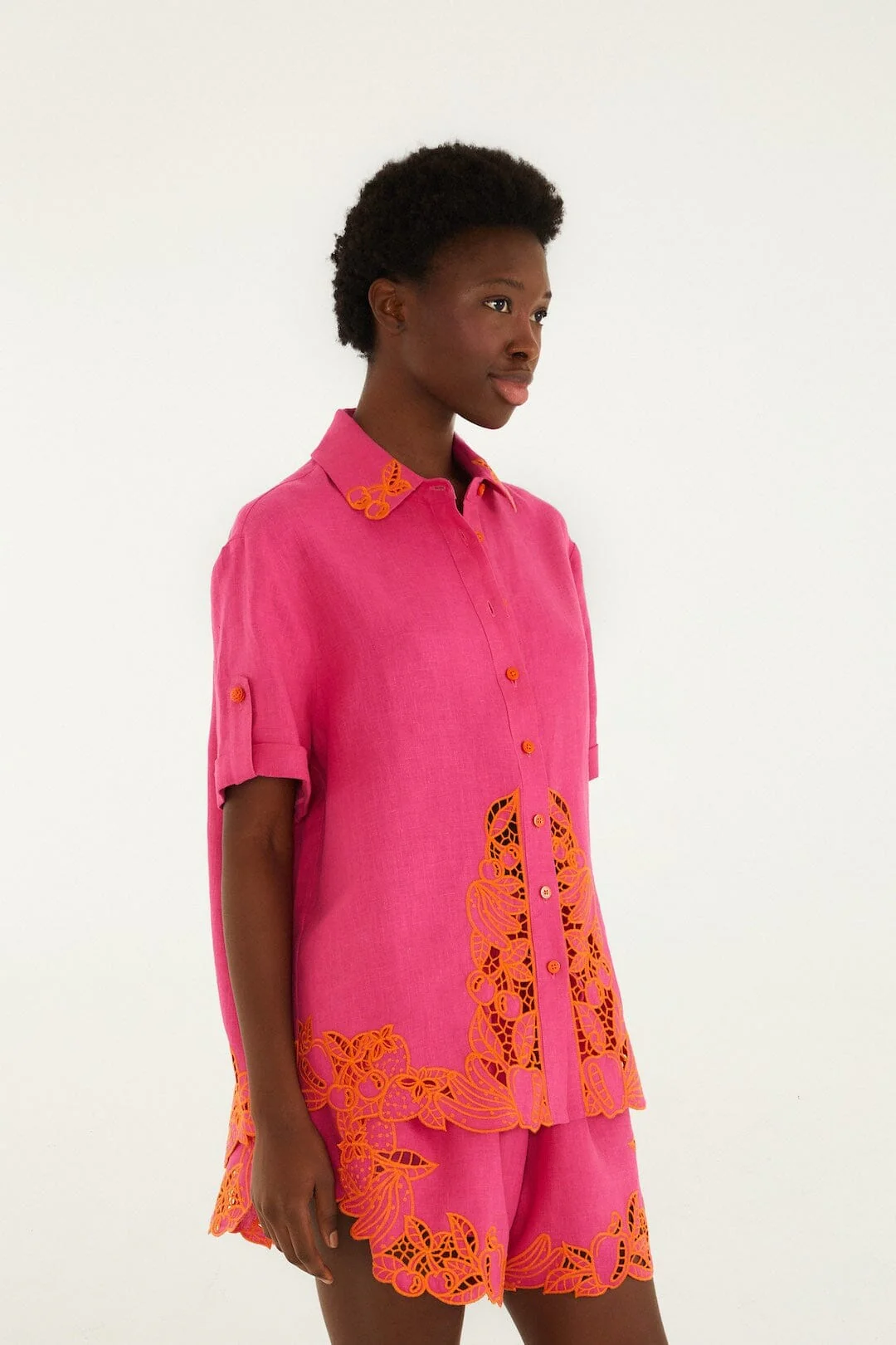 Pink Fruit Richelieu Artisanal Euroflax Premium Linen Shirt - Image 5