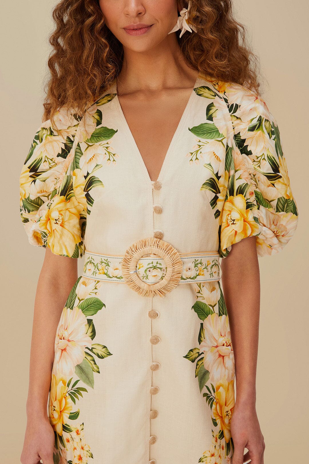 Sand Garden Cascade Euroflax™ Premium Linen Mini Dress - Image 2
