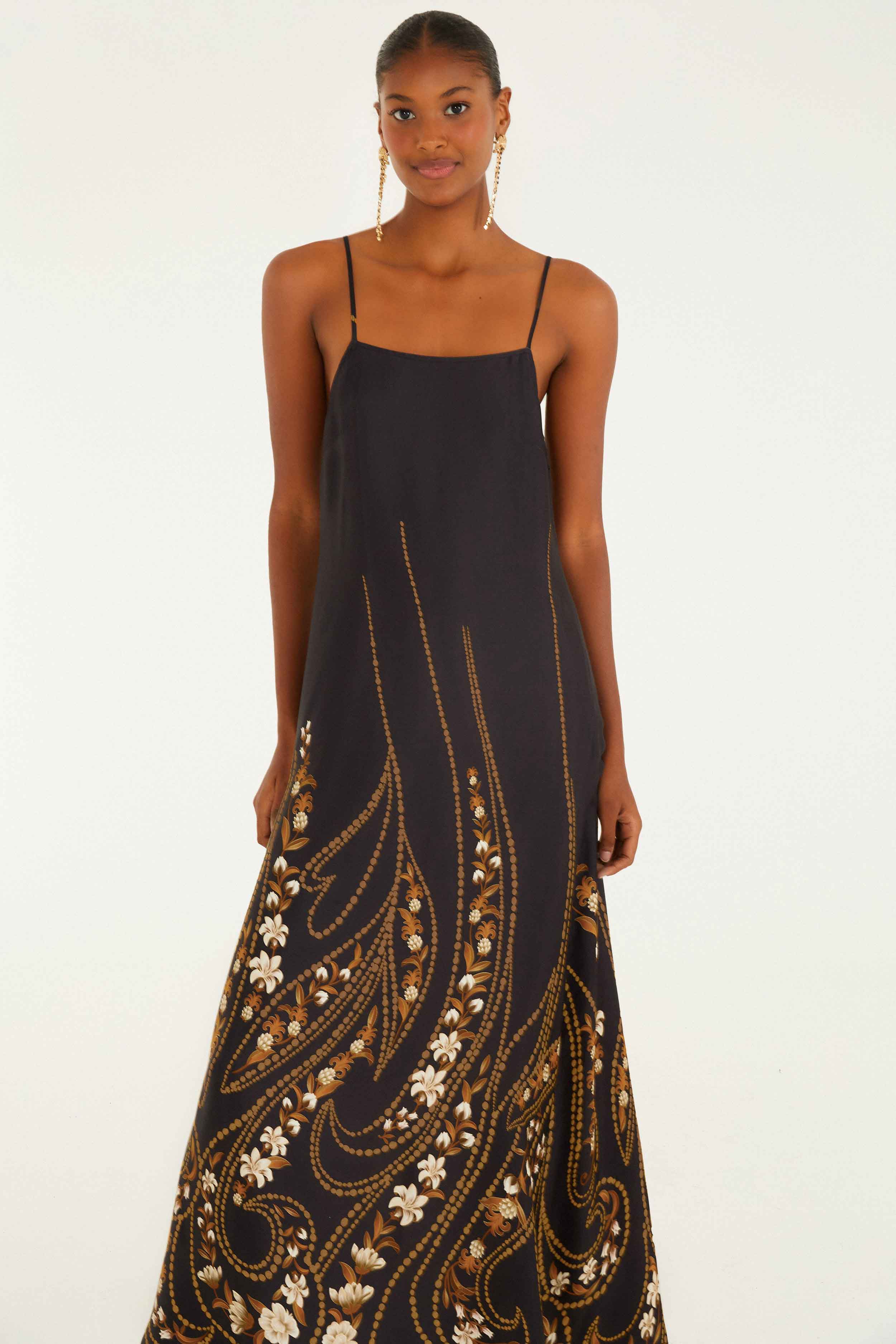Black Garden Lenzing™ Ecovero™ Viscose Slip Midi Dress - Image 4