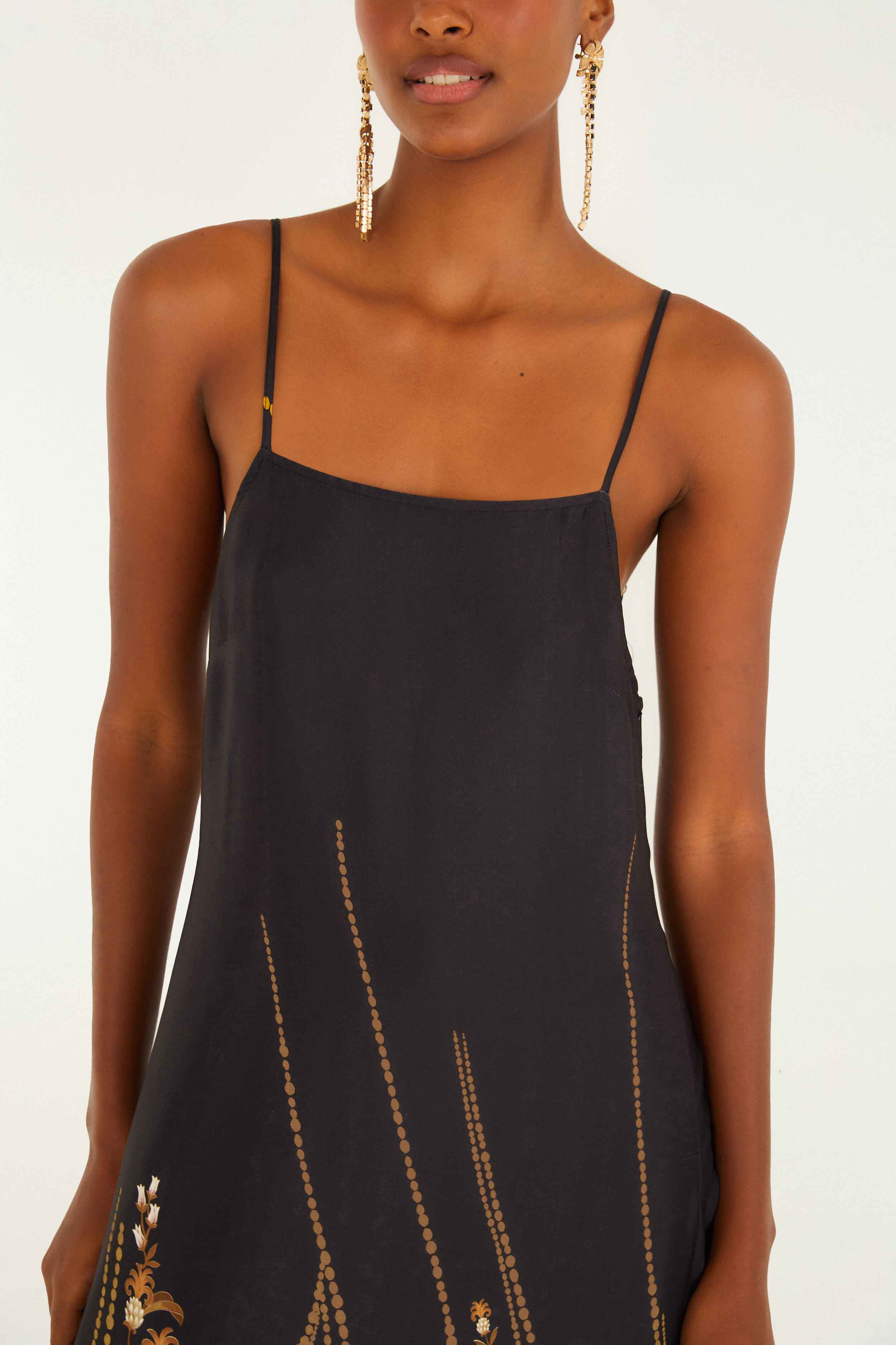 Black Garden Lenzing™ Ecovero™ Viscose Slip Midi Dress - Image 5