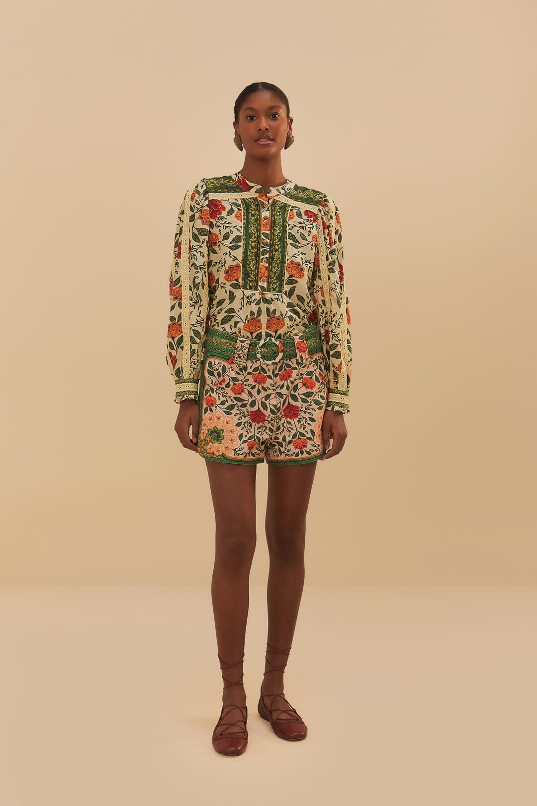 GARDEN TAPESTRY SAND BLOUSE - Image 2