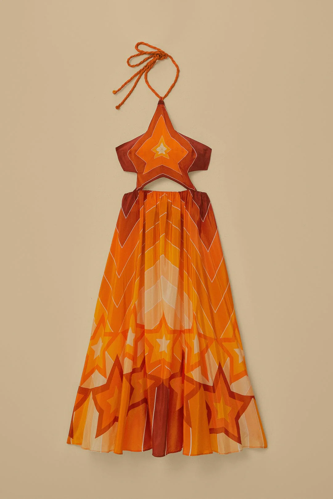 Orange Gradient Stripes Maxi Dress - Image 7