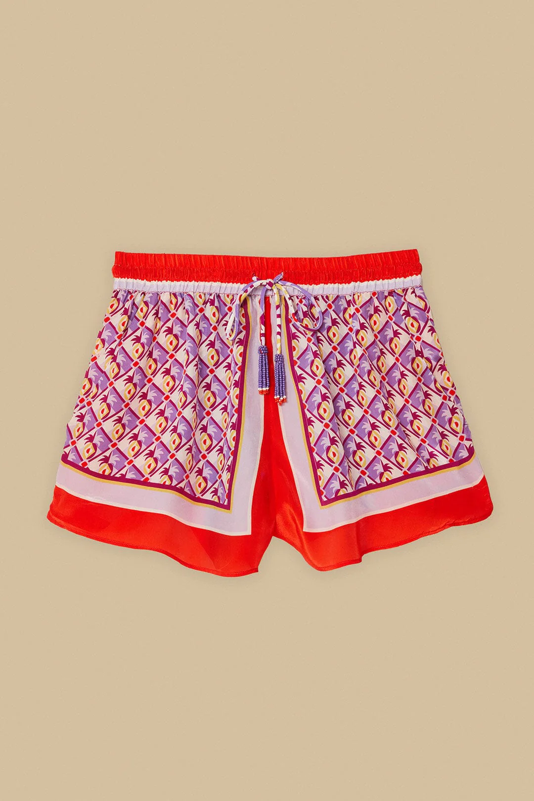 Multicolor Graphic Pineapple Scarf Shorts - Image 4
