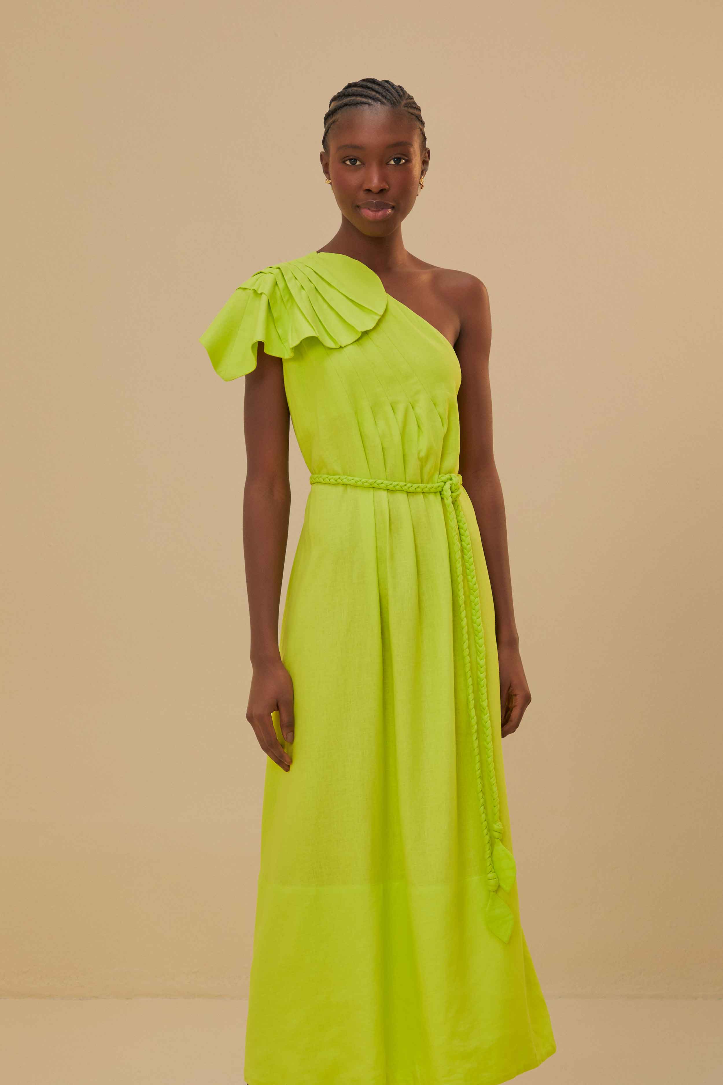 Green Leaf Lenzing™ Ecovero™ Euroflax™ Maxi Dress - Image 3