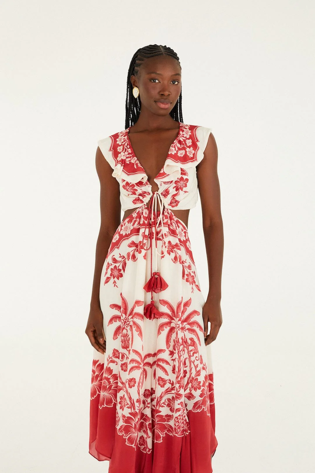Sand Guanacaste Cut-Out Waist Sleeveless Midi Dress - Image 4