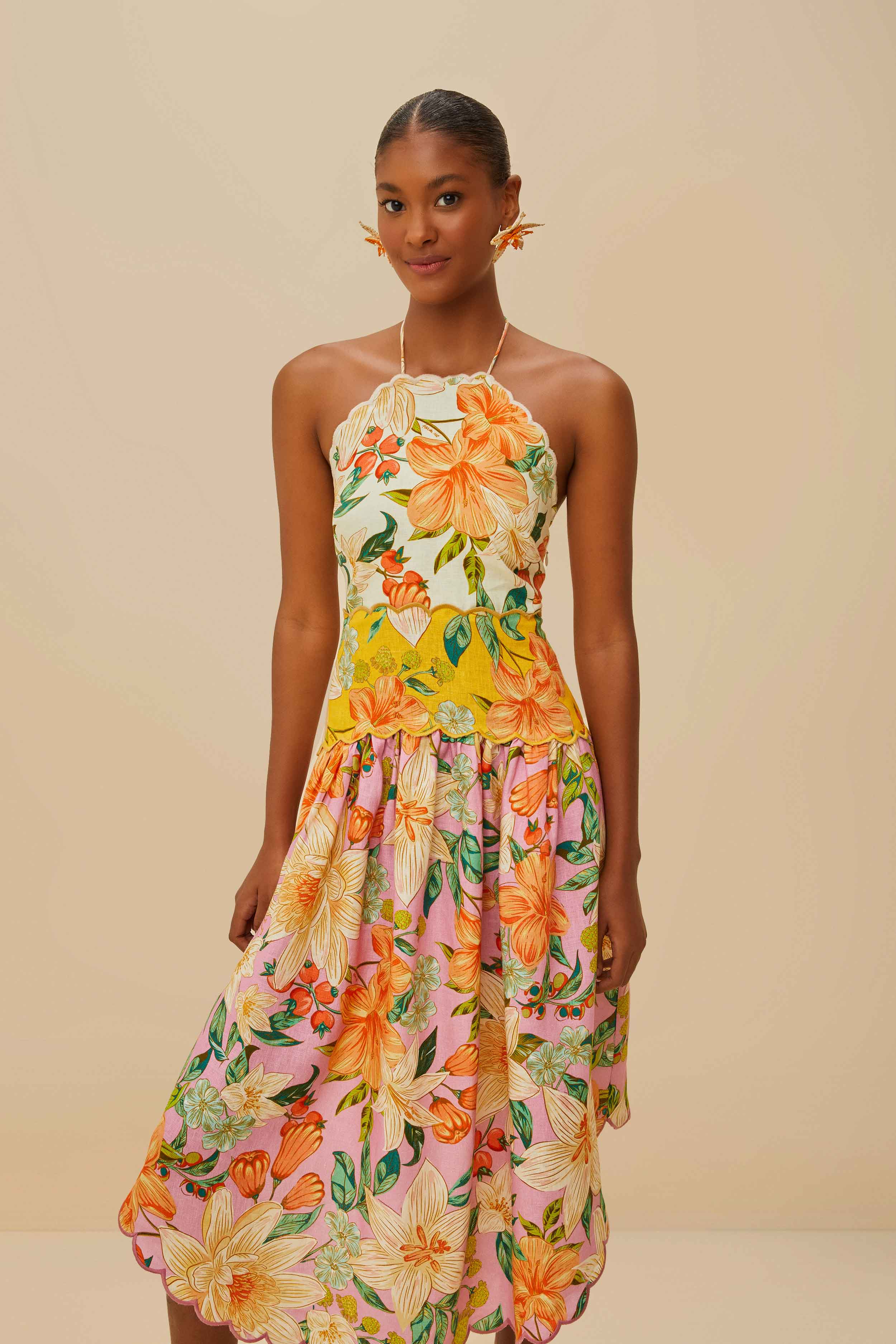 Guaragarden Euroflax™ Premium Linen Sleeveless Midi Dress - Image 2