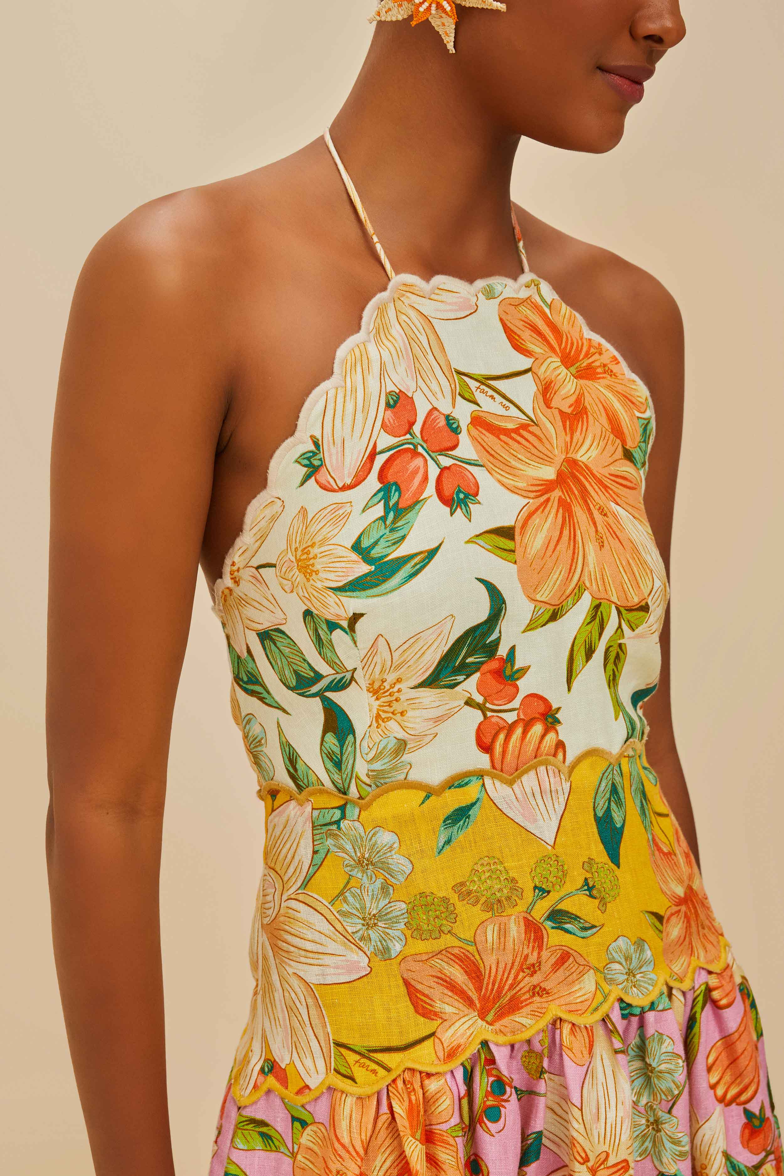 Guaragarden Euroflax™ Premium Linen Sleeveless Midi Dress - Image 3