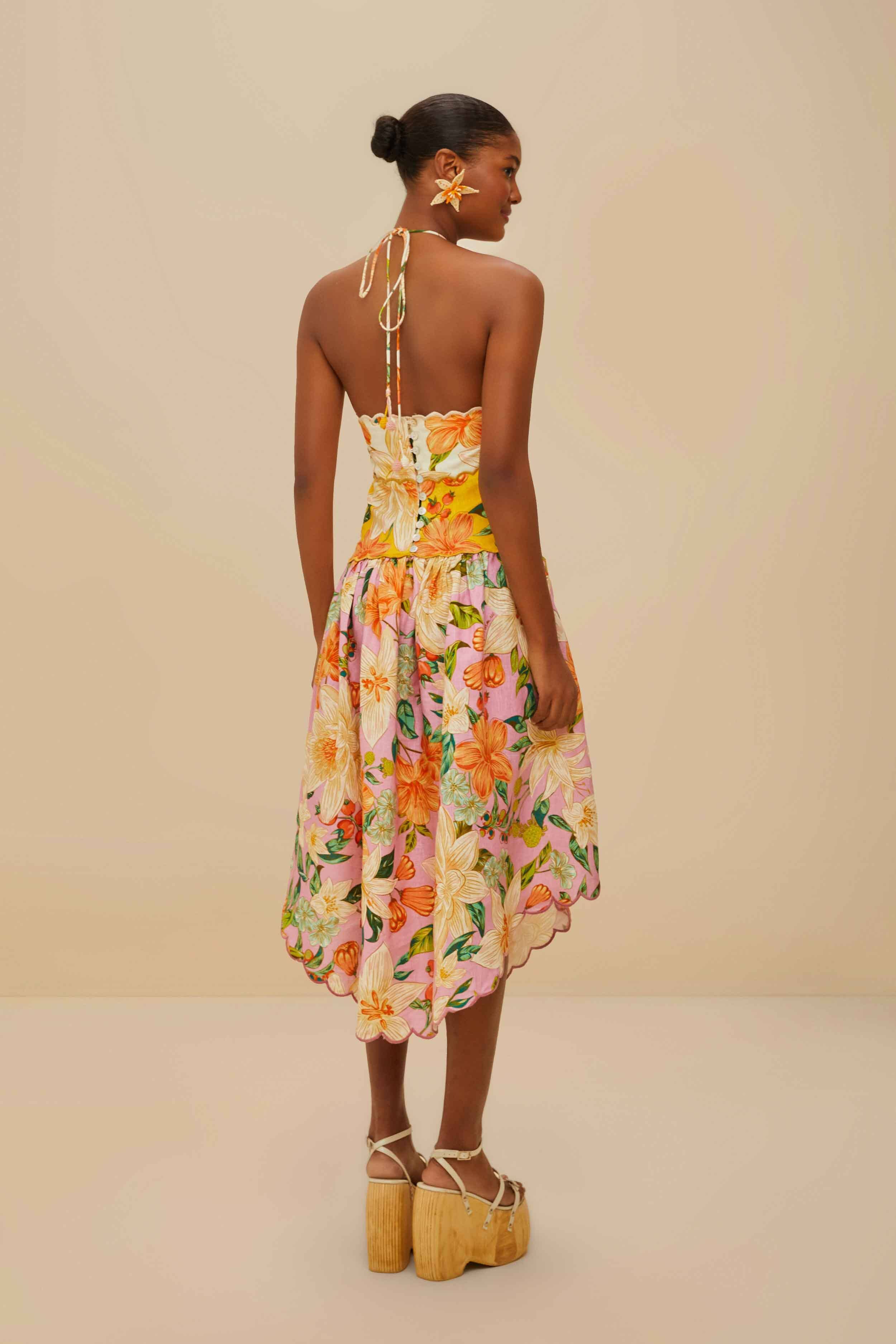 Guaragarden Euroflax™ Premium Linen Sleeveless Midi Dress - Image 4