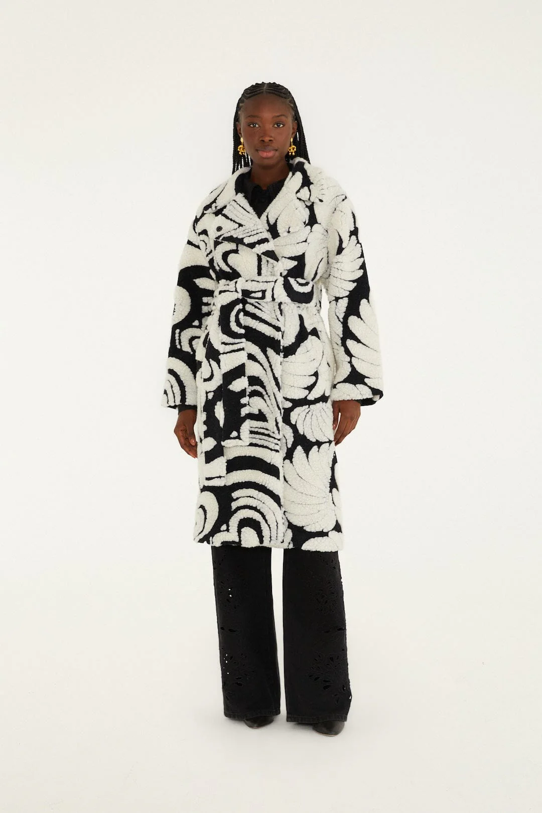 Hearts And Bananas Fleece Coat