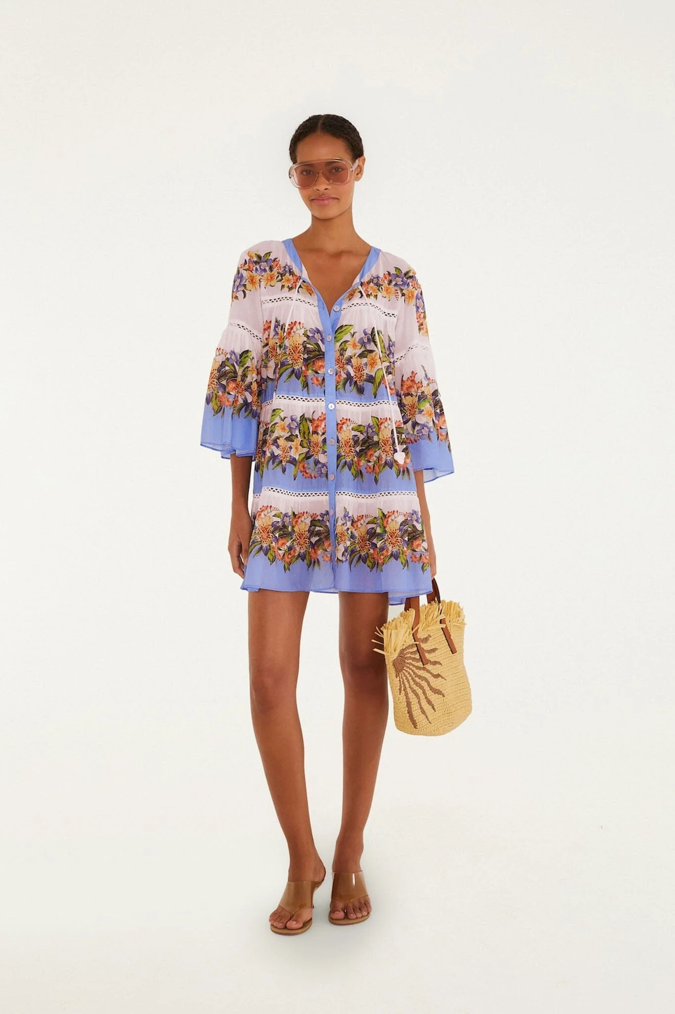 Light Blush Hilo Stripes Mini Dress - Image 2