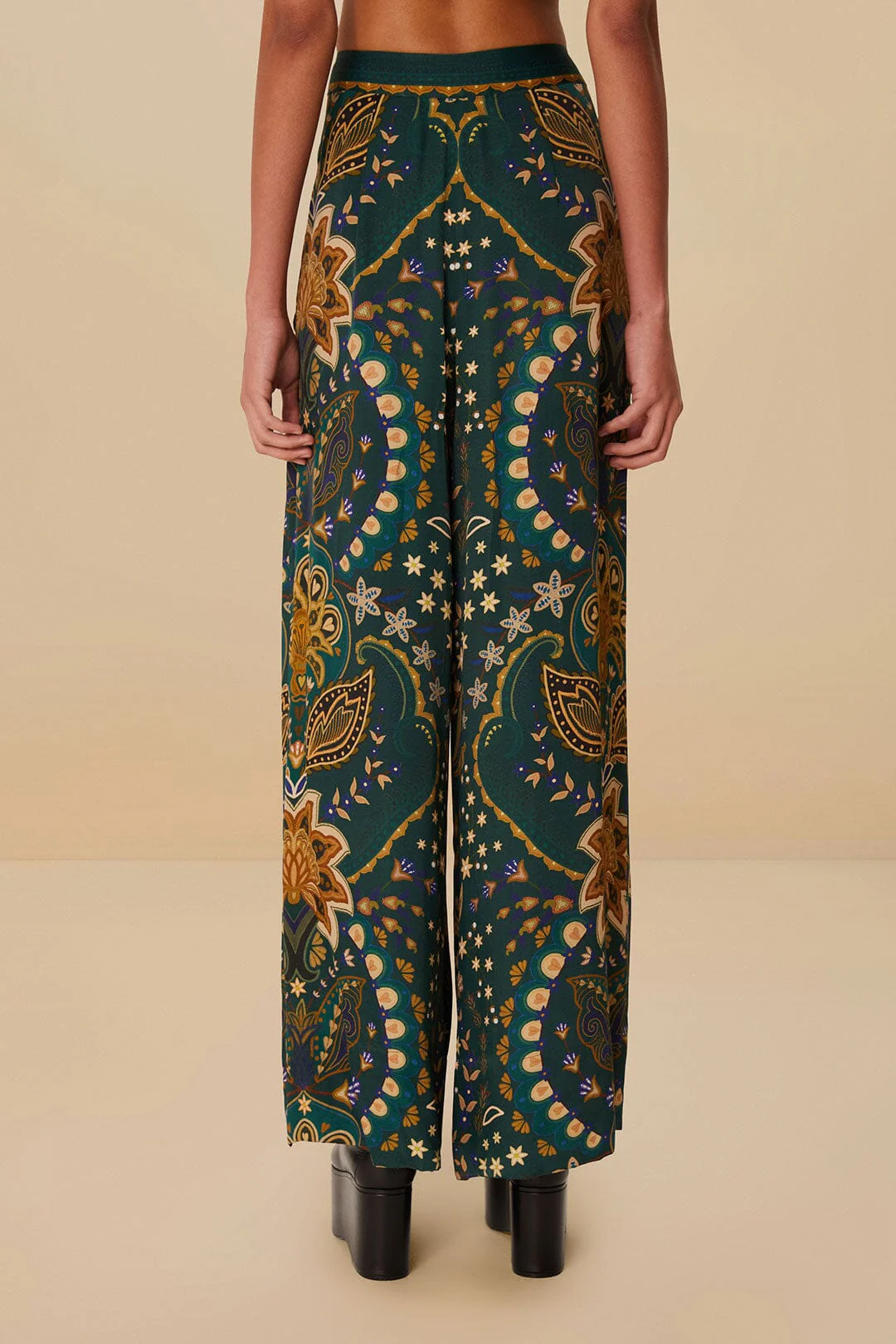 Black Jaipur LENZING™ ECOVERO™ Viscose Flare Pants - Image 4