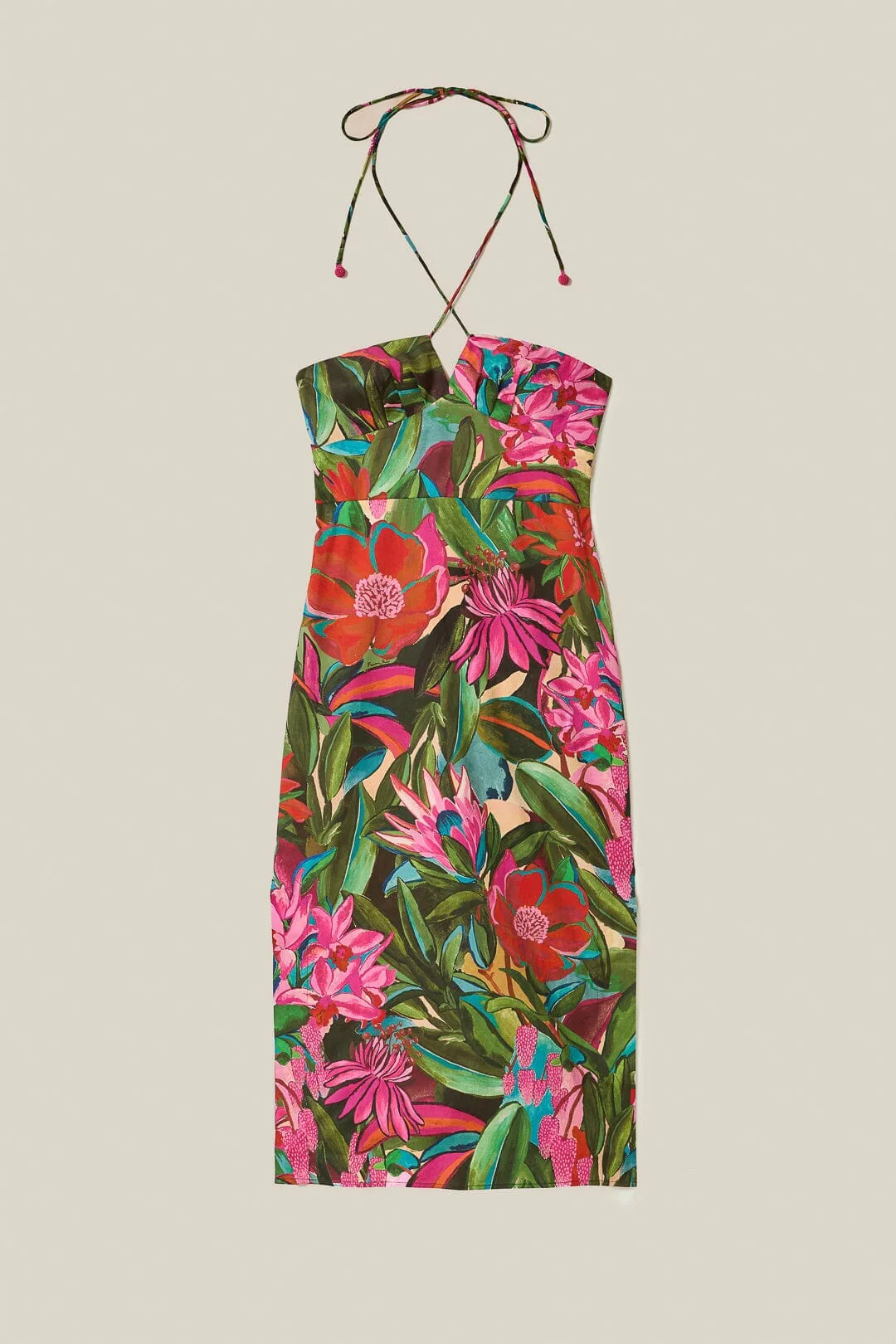 Multicolor Jardin De Reve Organic Cotton Midi Dress - Image 6