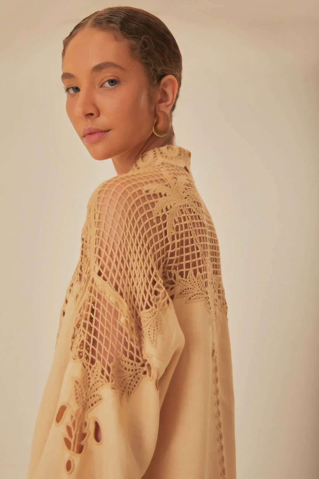 Khaki Palms Richelieu Euroflax™ Premium Linen Shirt - Image 3