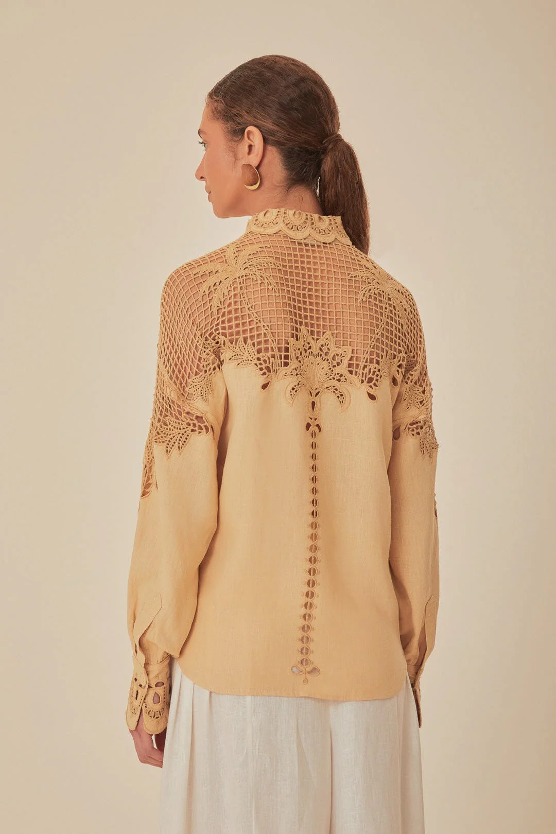 Khaki Palms Richelieu Euroflax™ Premium Linen Shirt - Image 4