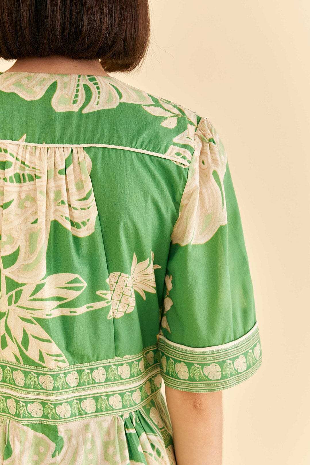 Green Lace Monsteras Jumpsuit - Image 3