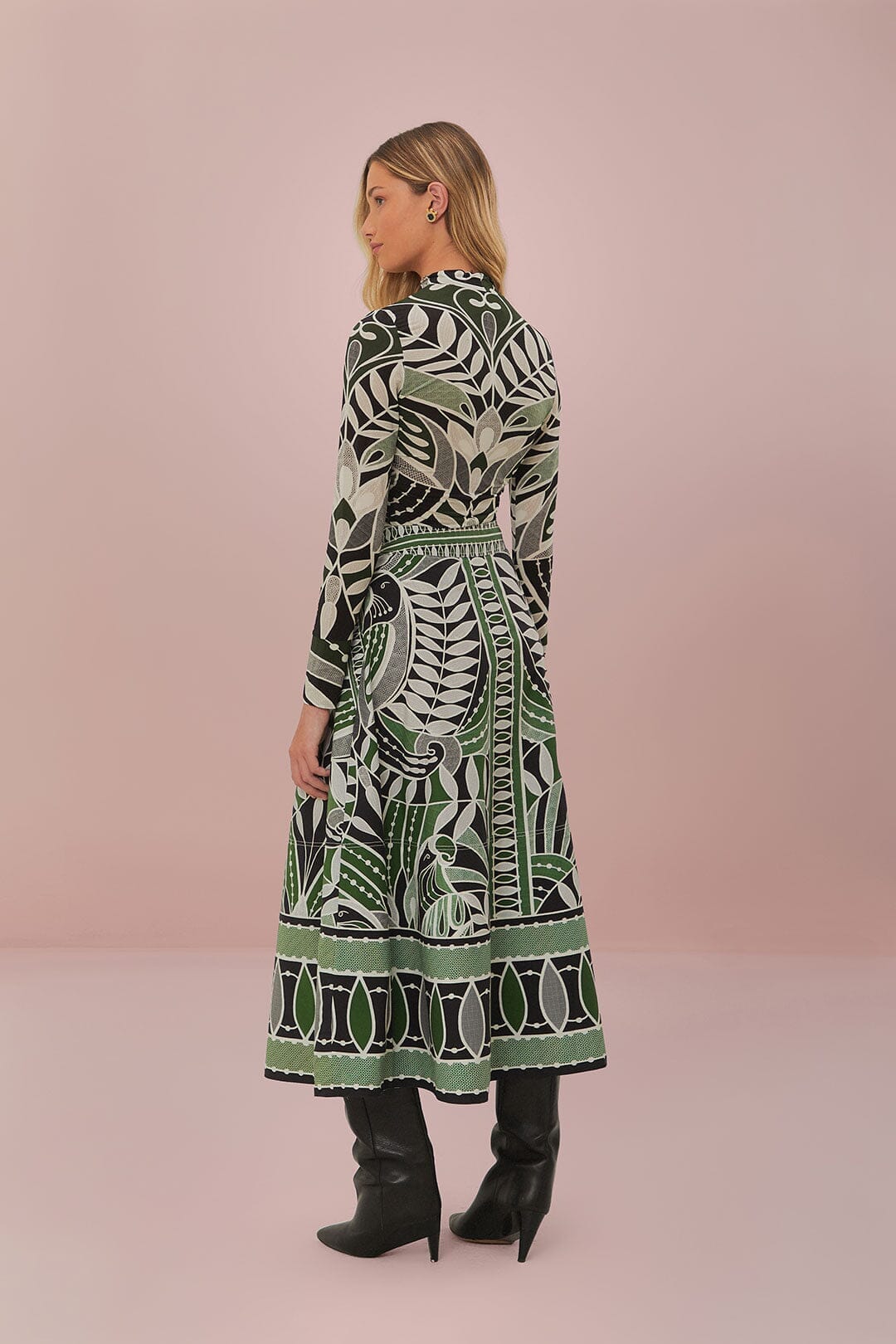 Black Lace Nature Maxi Skirt - Image 7