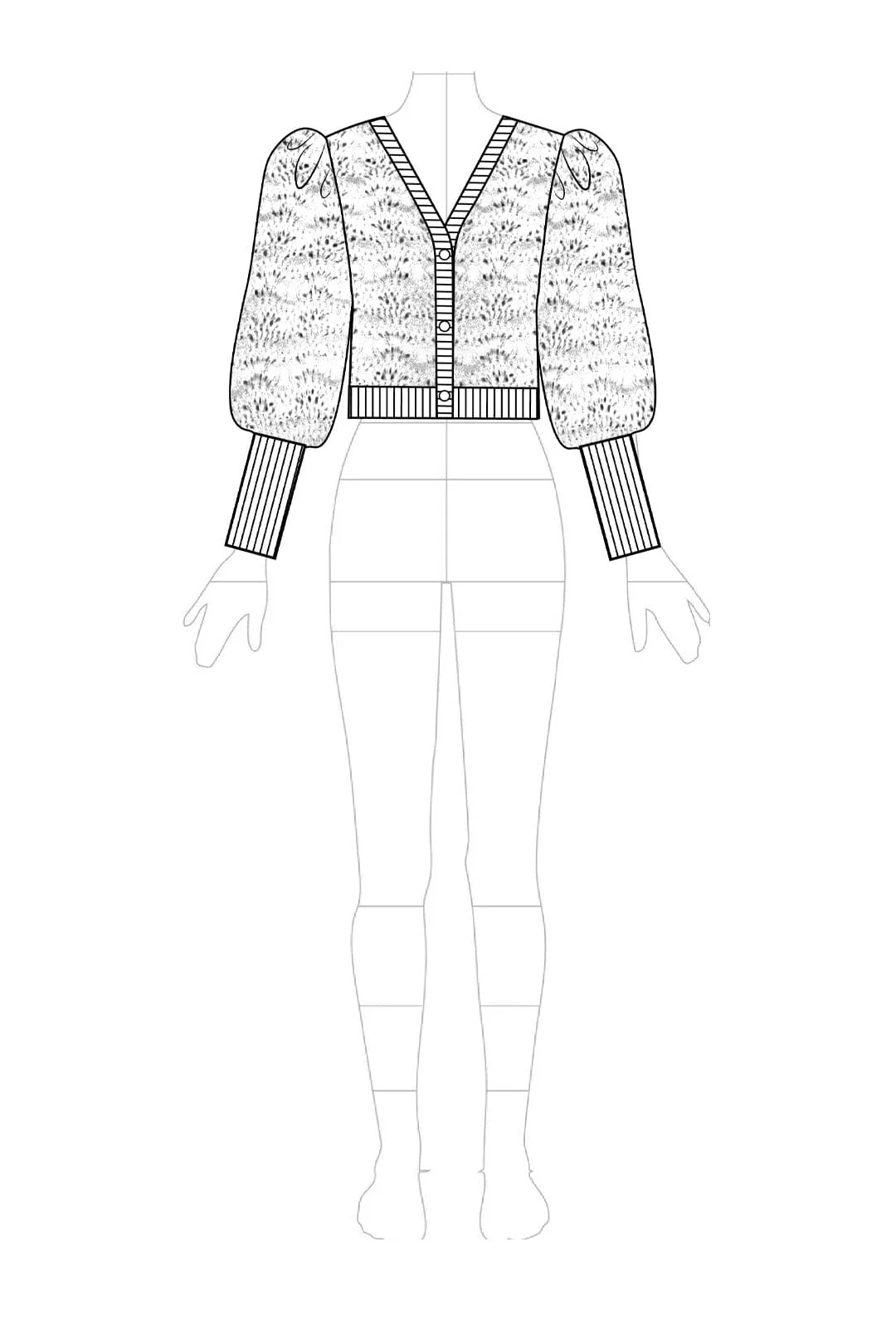 LACE STITCH WHITE KNIT CARDIGAN