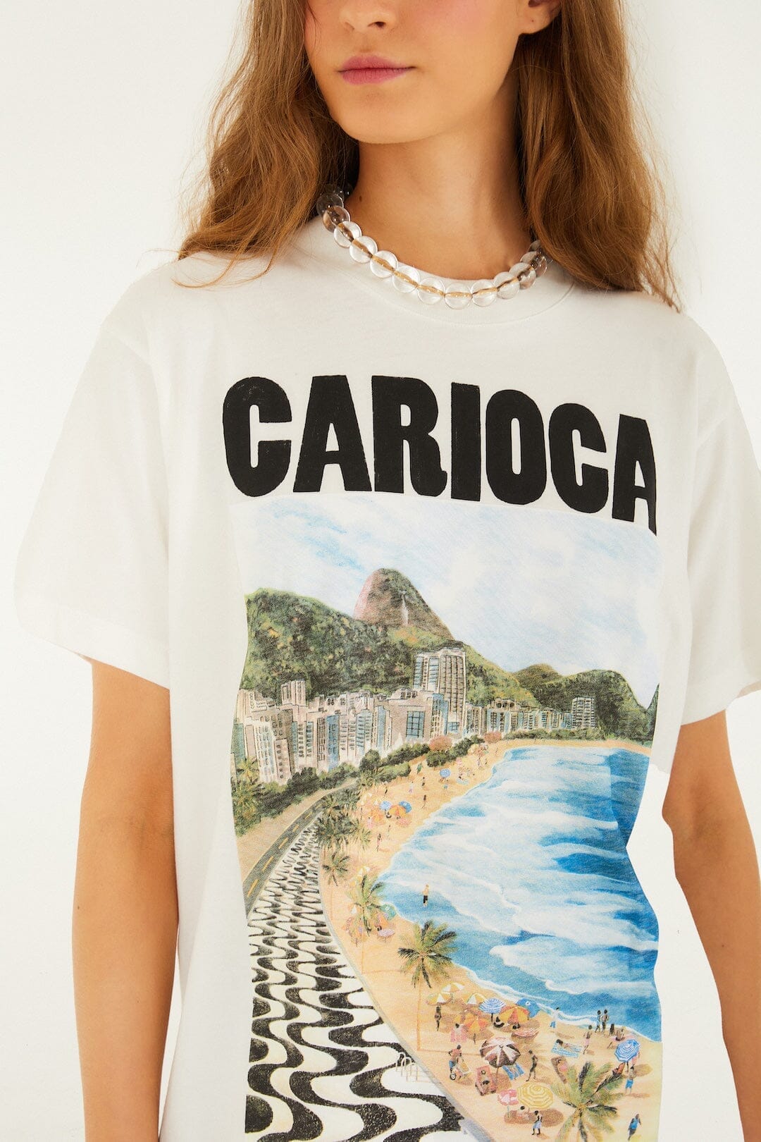 Off-White Landscape Carioca Organic Cotton Relaxed T-Shirt - Image 2